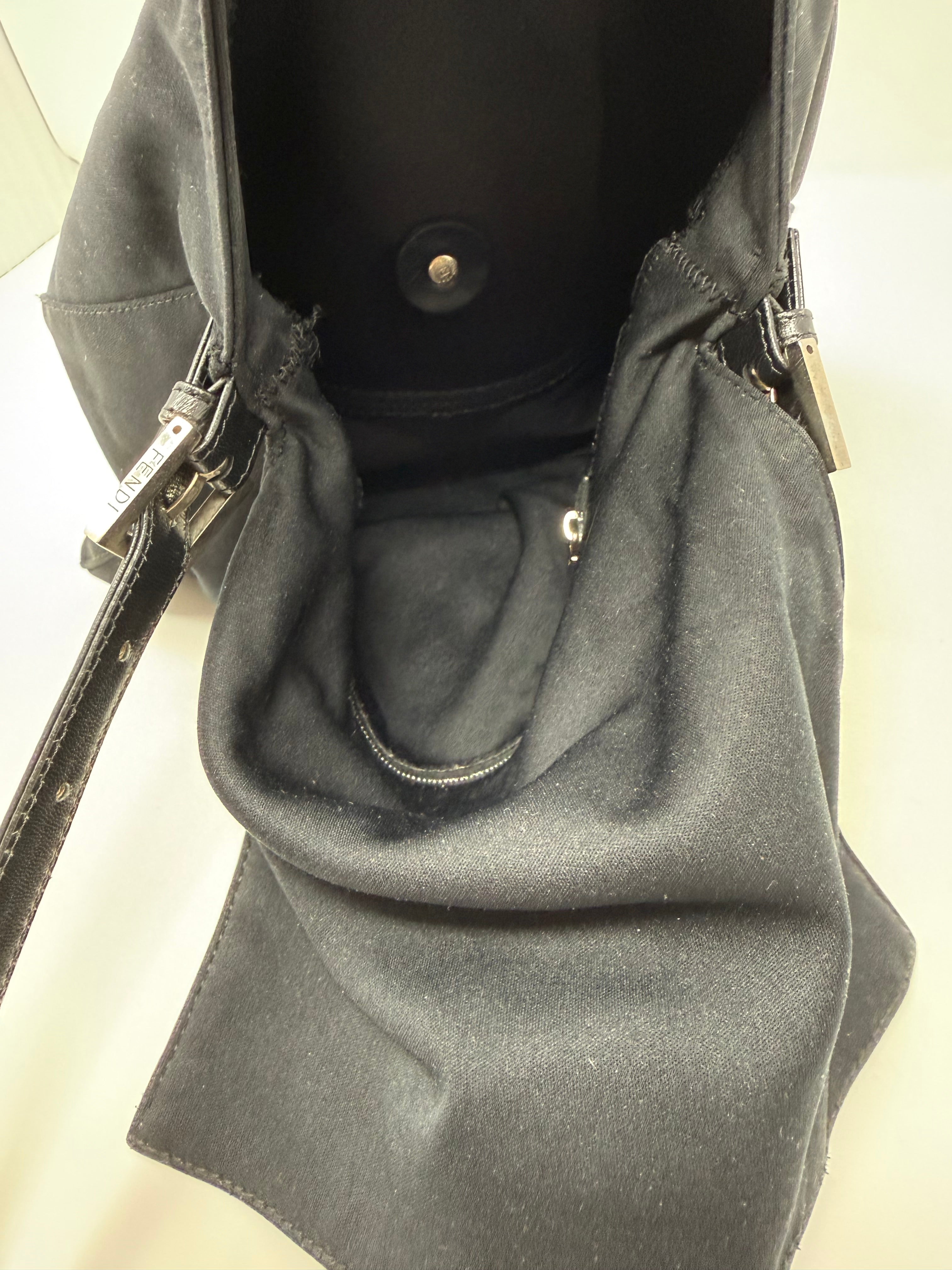 Fendi Neoprene Mama Baguette Shoulder Bag – Black, Vintage Y2K