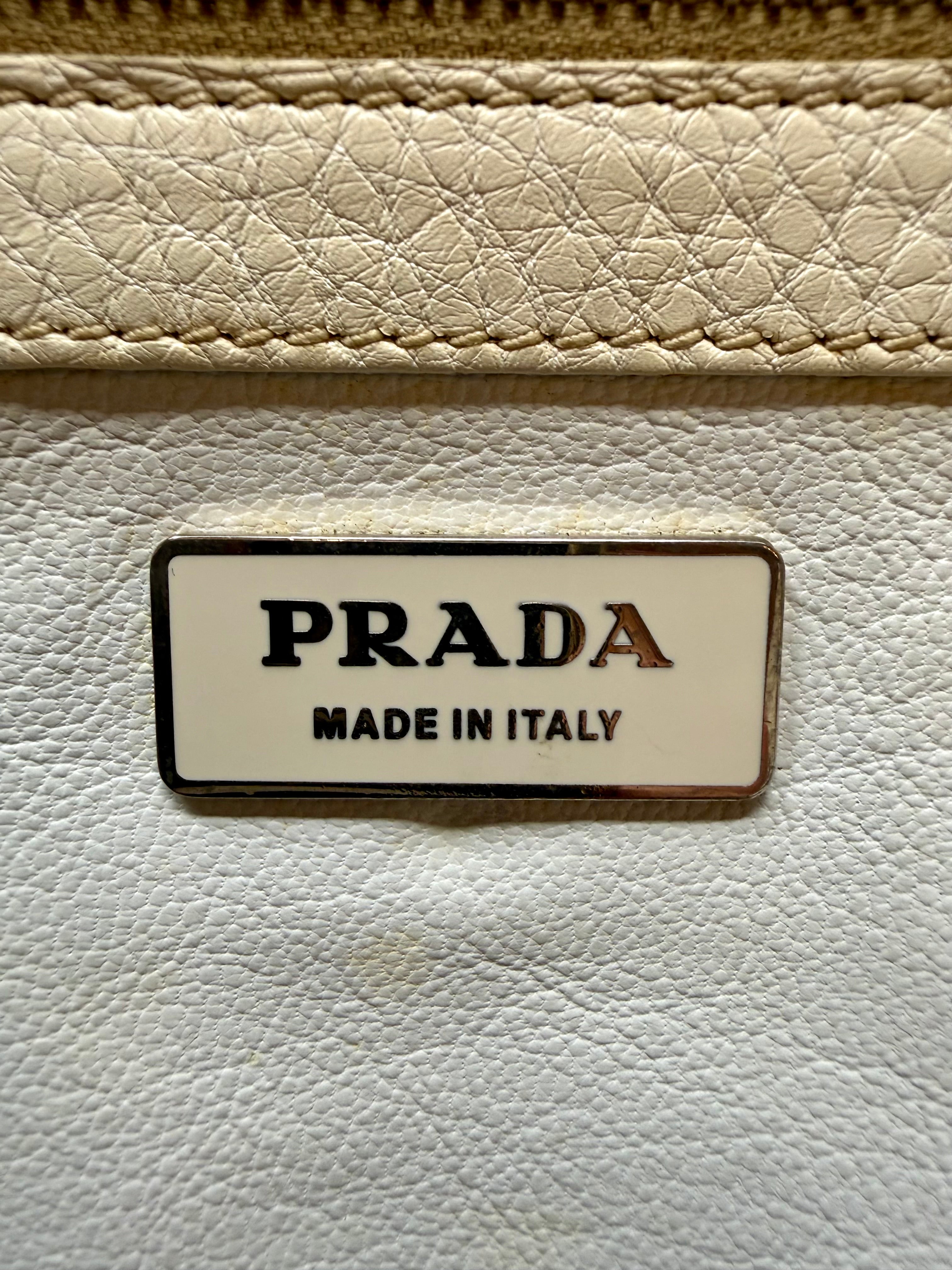 Prada Lucertola-Trimmed Paglia Shoulder Bag | Raffia & Leather | 2005