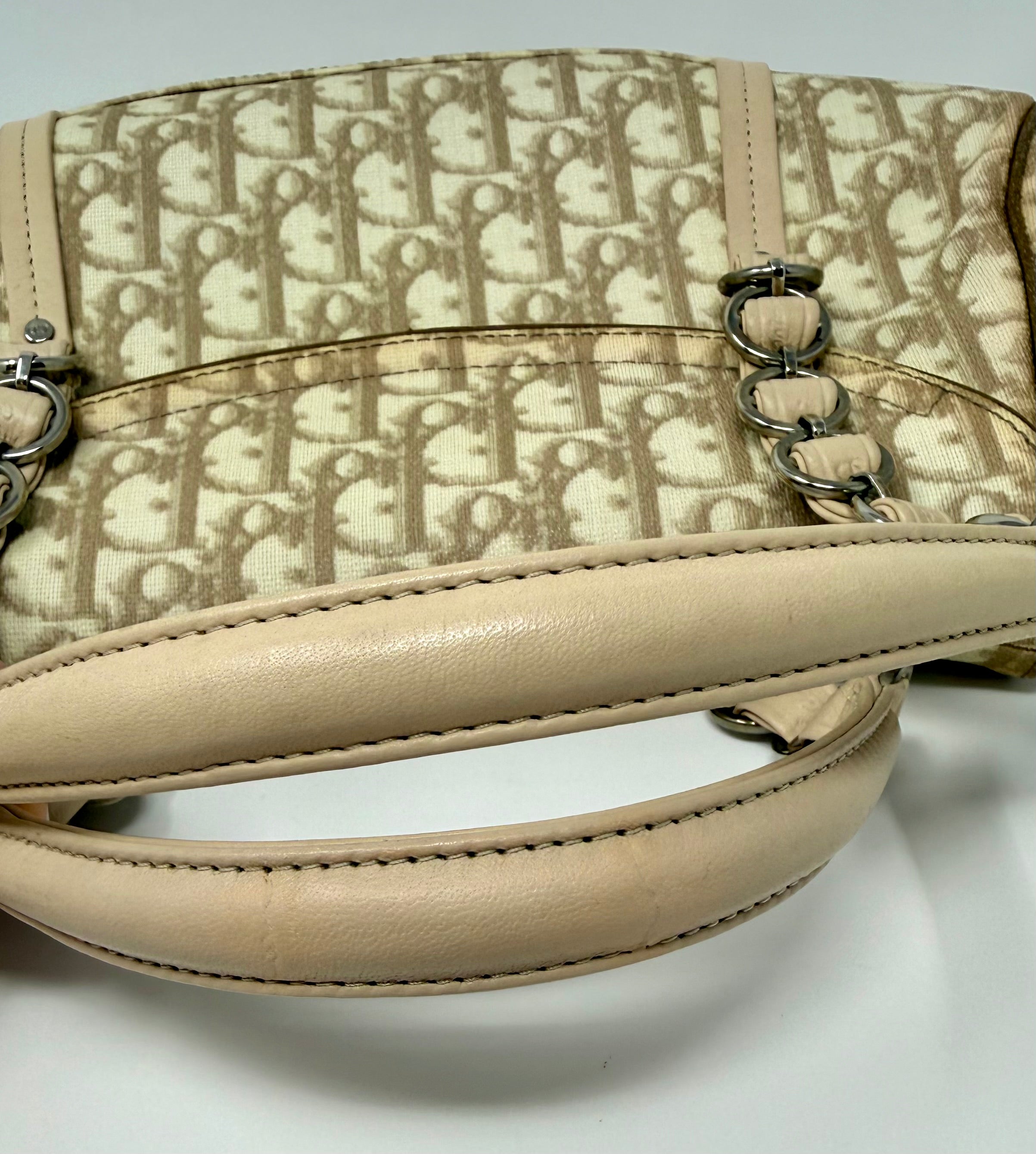 Christian Dior Romantique Trotter Small Shoulder Bag| Beige Canvas| Vintage 2003