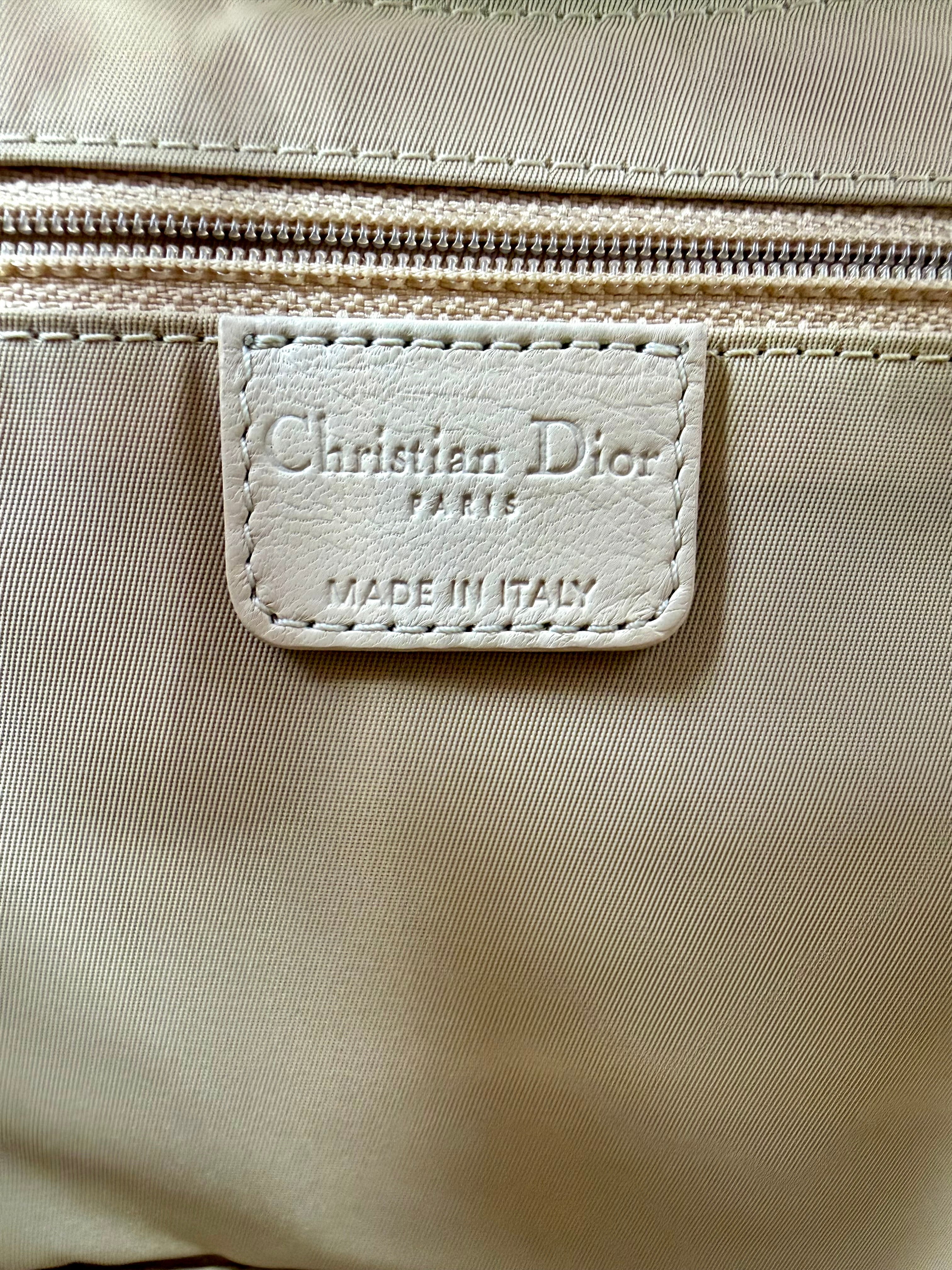 Christian Dior Romantique Trotter Small Shoulder Bag| Beige Canvas| Vintage 2003