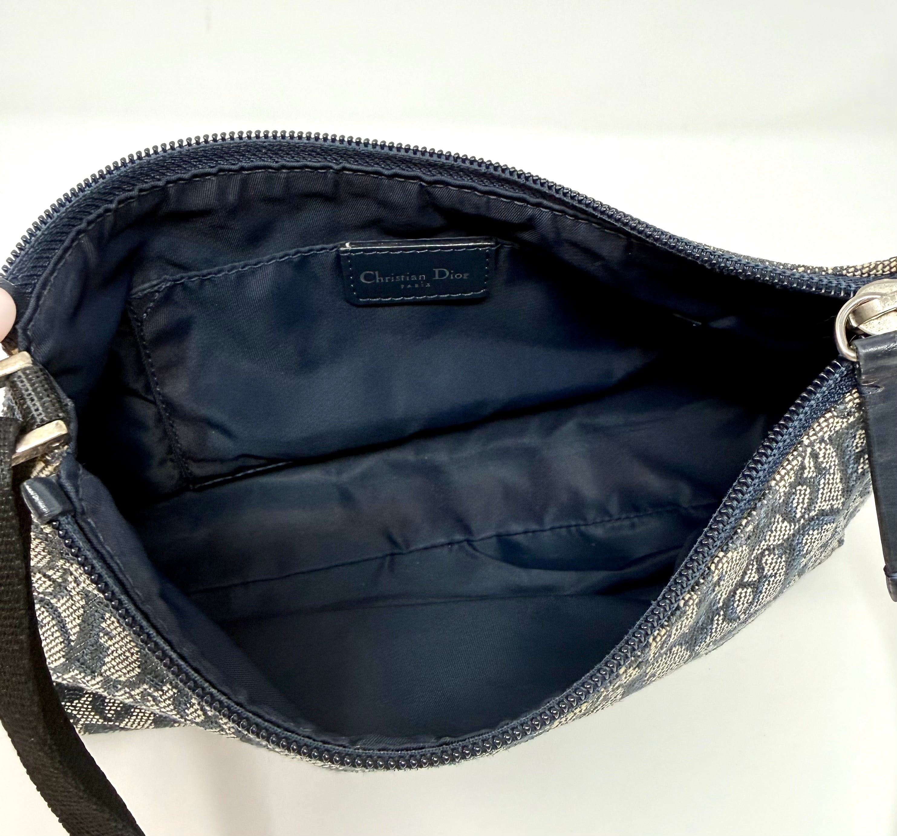 Christian Dior Vintage Diorissimo Trotter Pochette Shoulder Bag – Blue, 2002