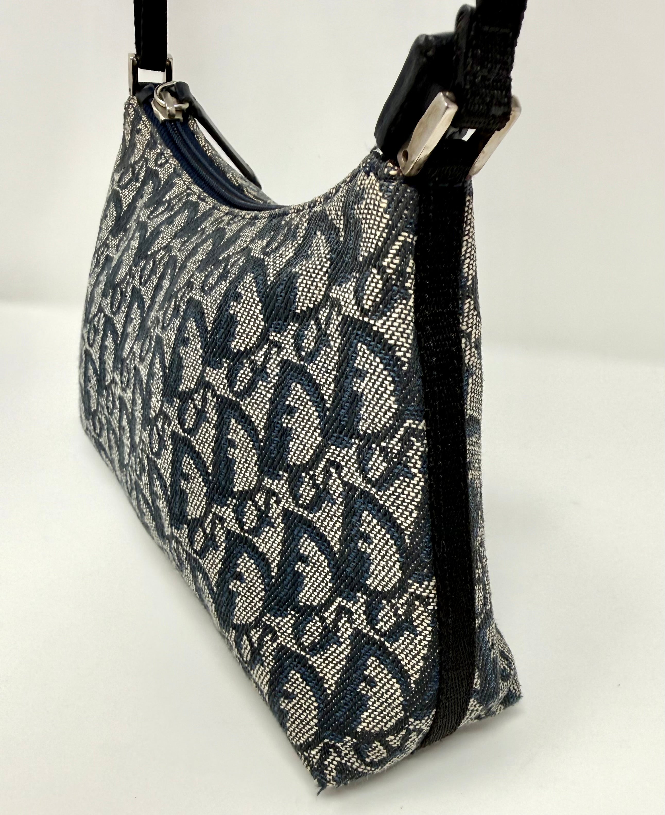 Christian Dior Vintage Diorissimo Trotter Pochette Shoulder Bag – Blue, 2002