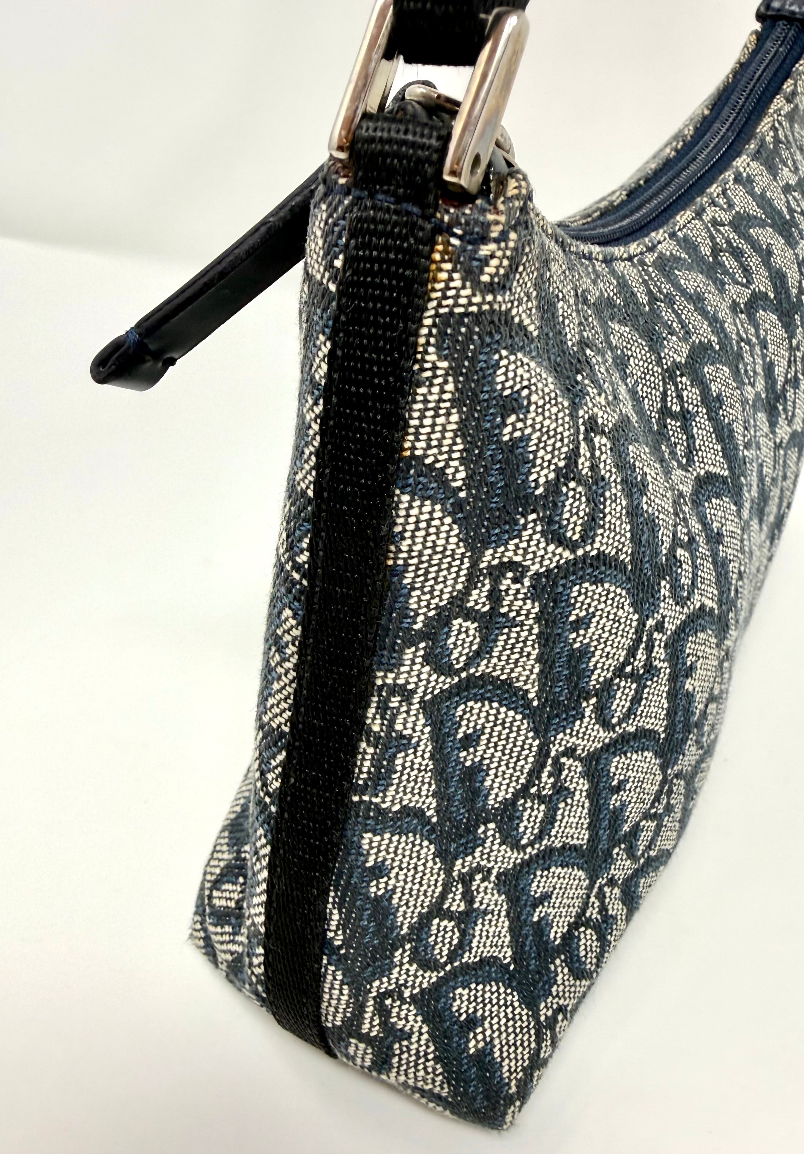 Christian Dior Vintage Diorissimo Trotter Pochette Shoulder Bag – Blue, 2002