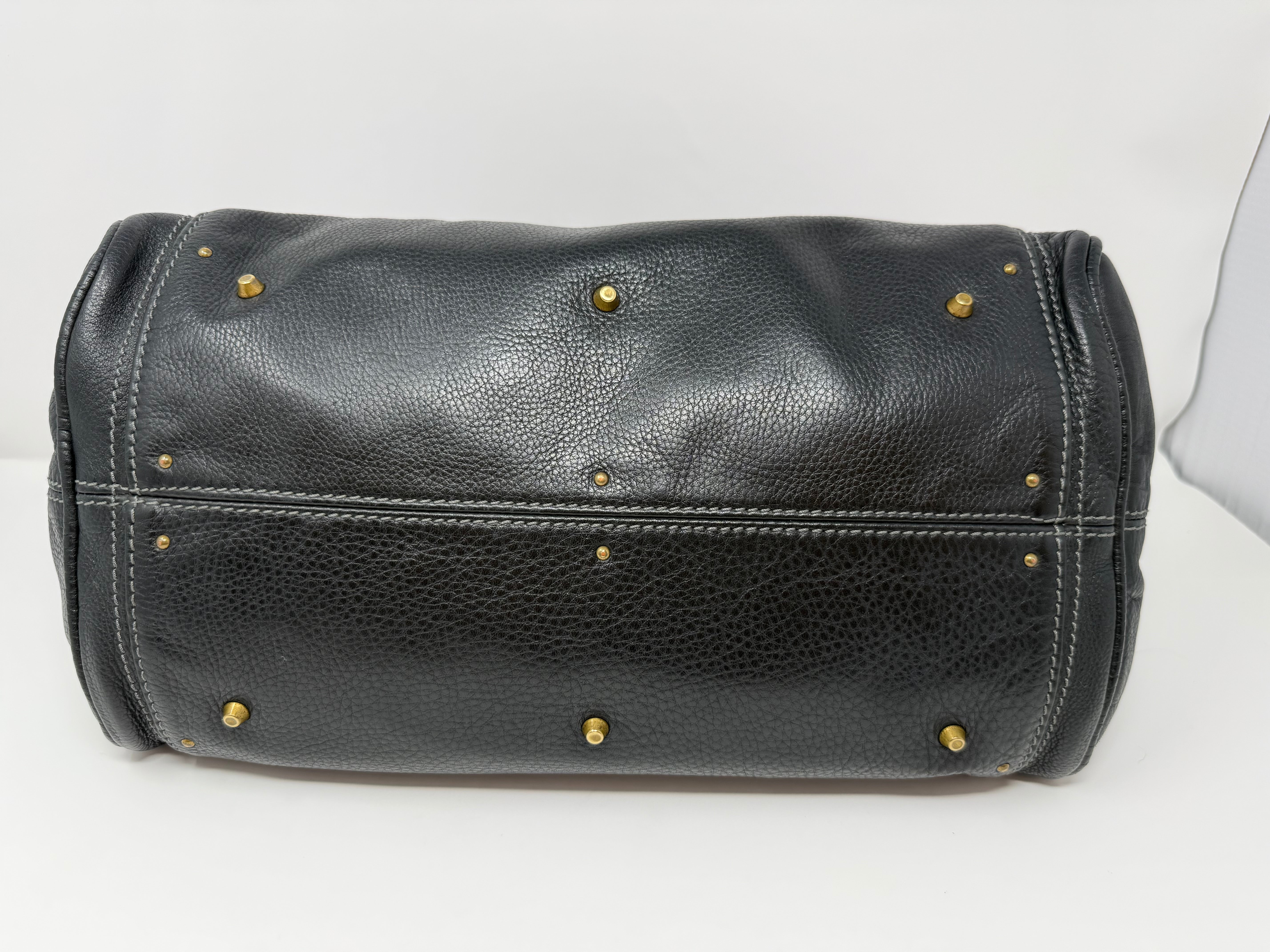 Chloé Paddington Medium Satchel – Black Grained Leather, Vintage (2000s)