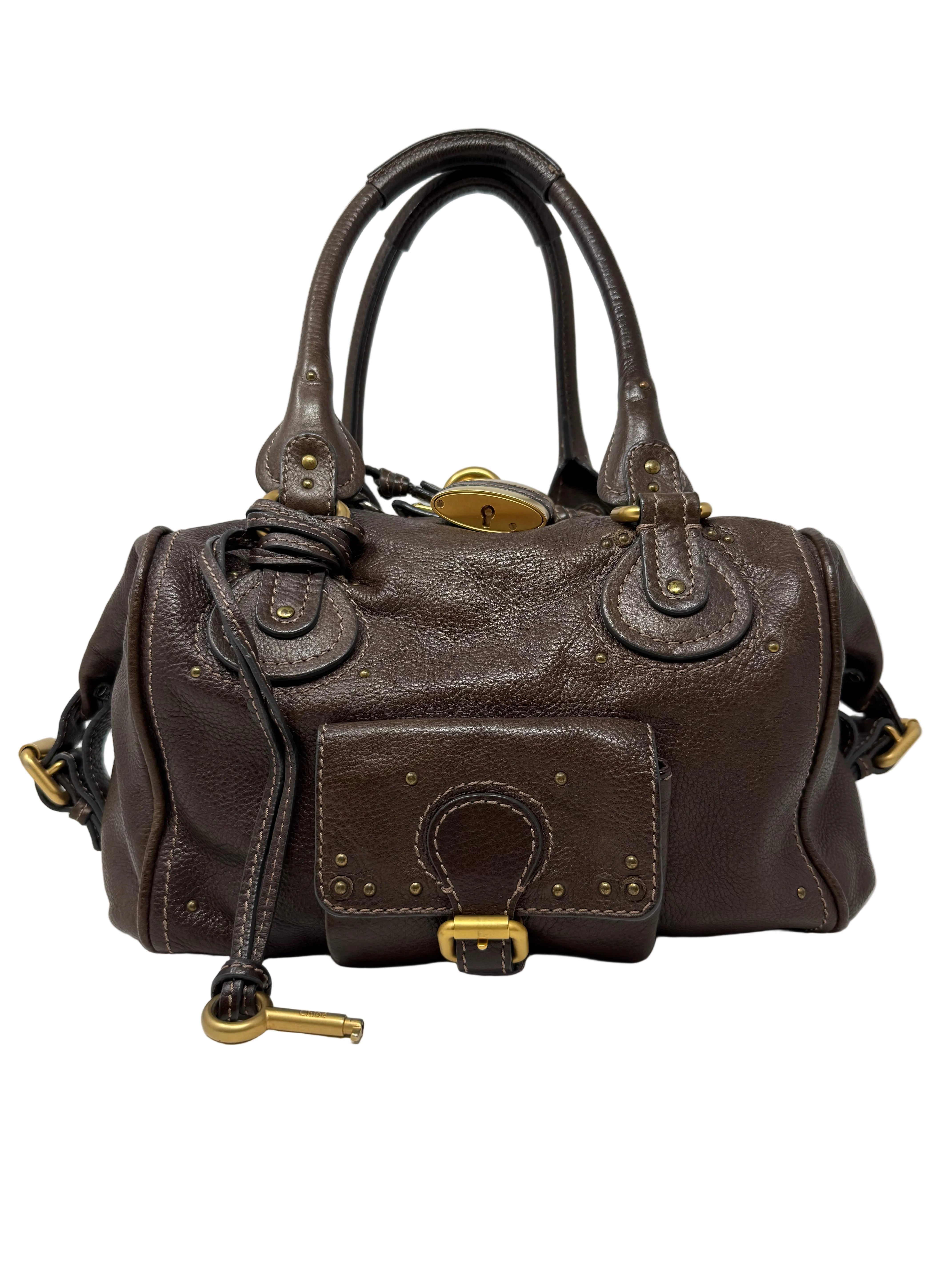 Vintage Chloé Paddington Front Pocket Satchel – Chocolate Brown Calfskin