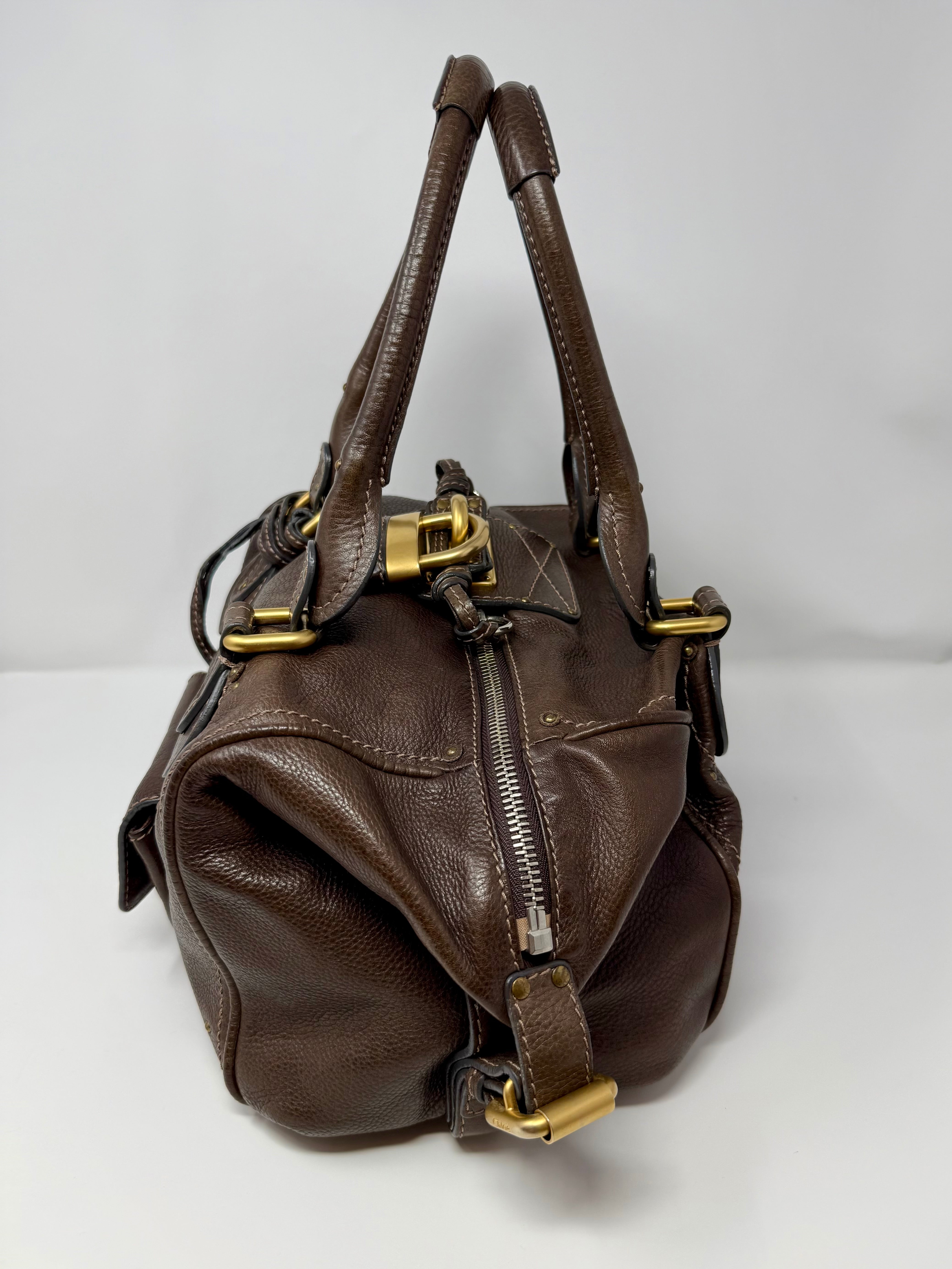 Vintage Chloé Paddington Front Pocket Satchel – Chocolate Brown Calfskin