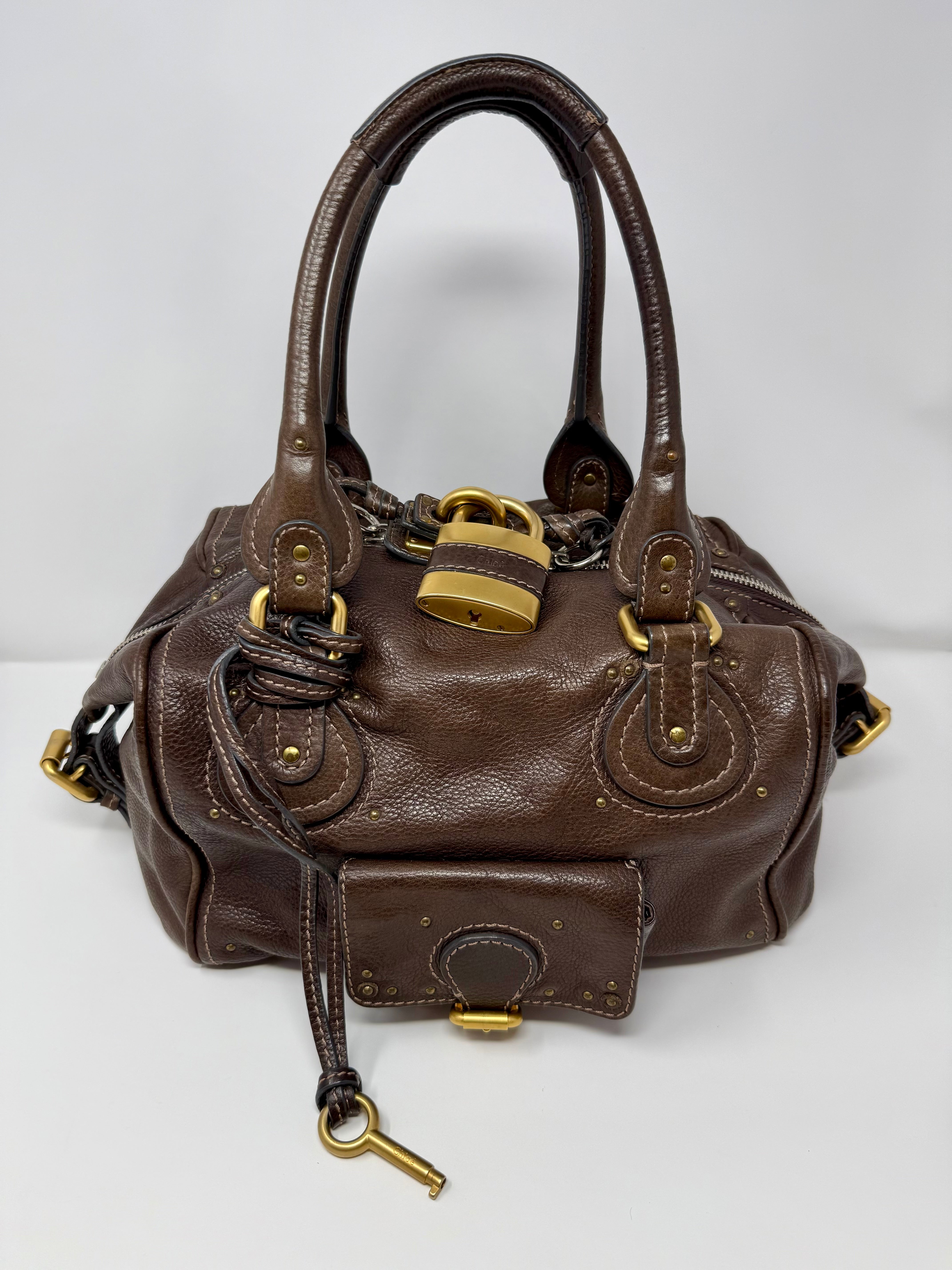 Vintage Chloé Paddington Front Pocket Satchel – Chocolate Brown Calfskin