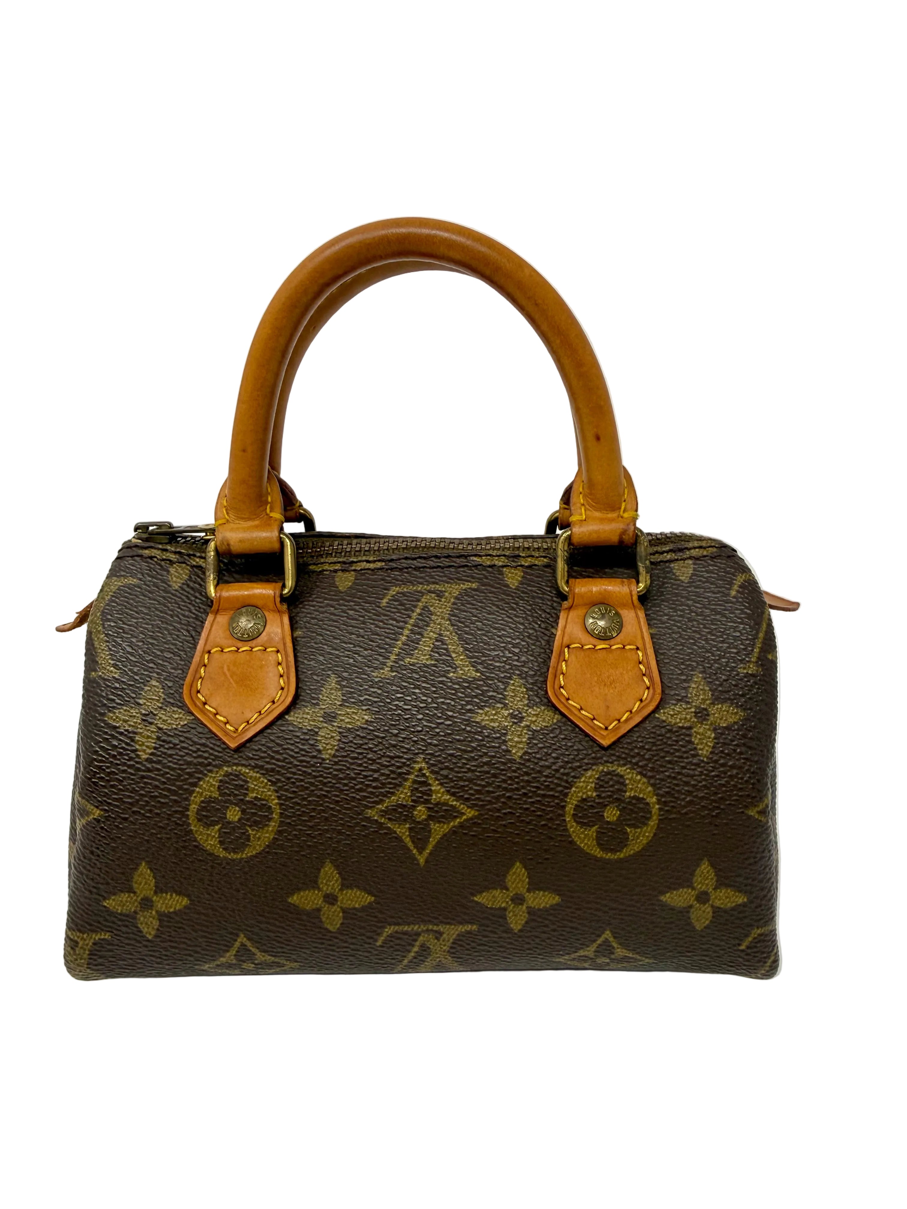 Louis Vuitton Mini Speedy (Mini Sac HL)Monogram with Monogram Strap | Rare Vintage Pre-Date Code (Late 1970s–Early 1980s)