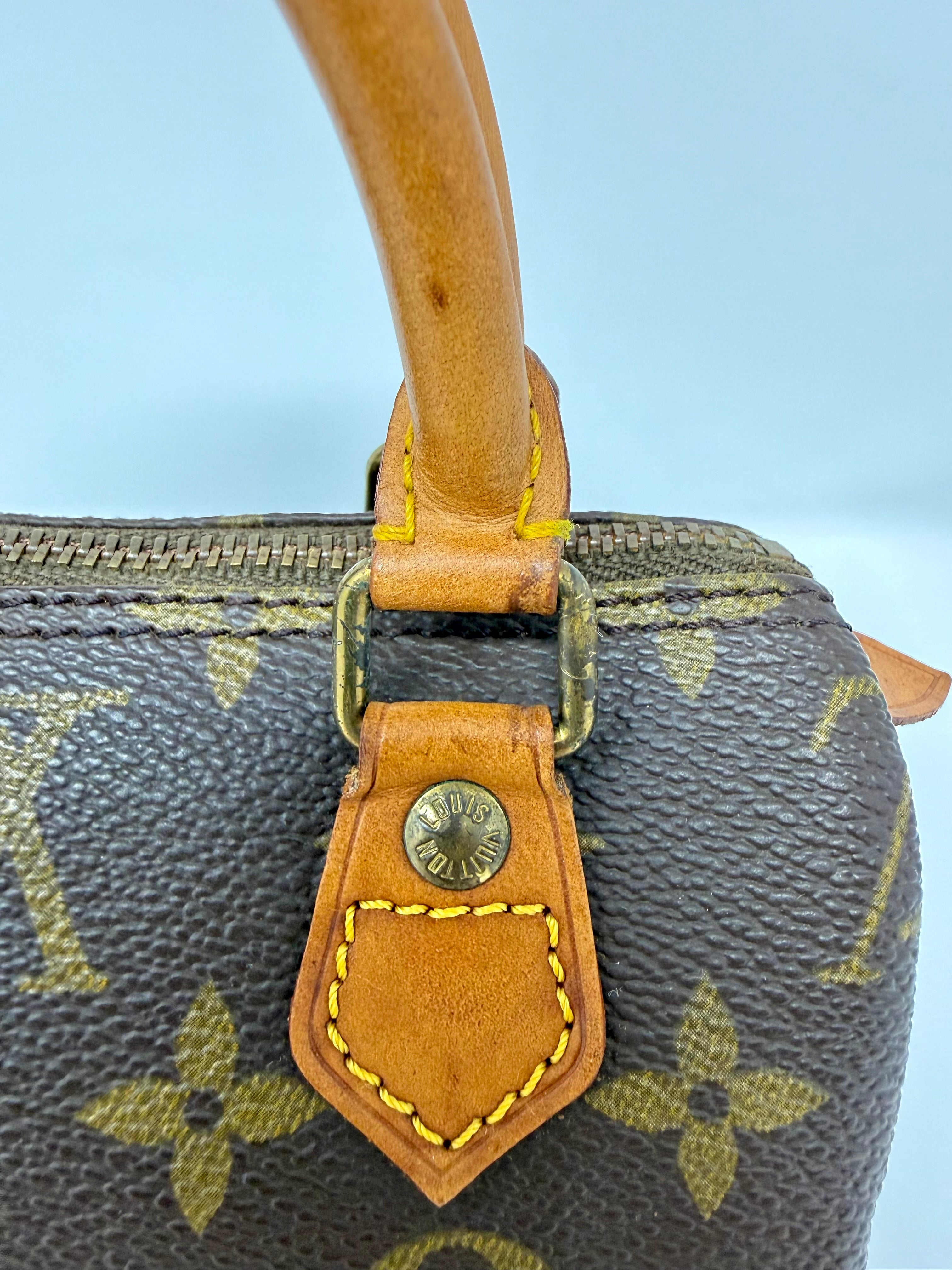 Louis Vuitton Mini Speedy (Mini Sac HL)Monogram with Monogram Strap | Rare Vintage Pre-Date Code (Late 1970s–Early 1980s)