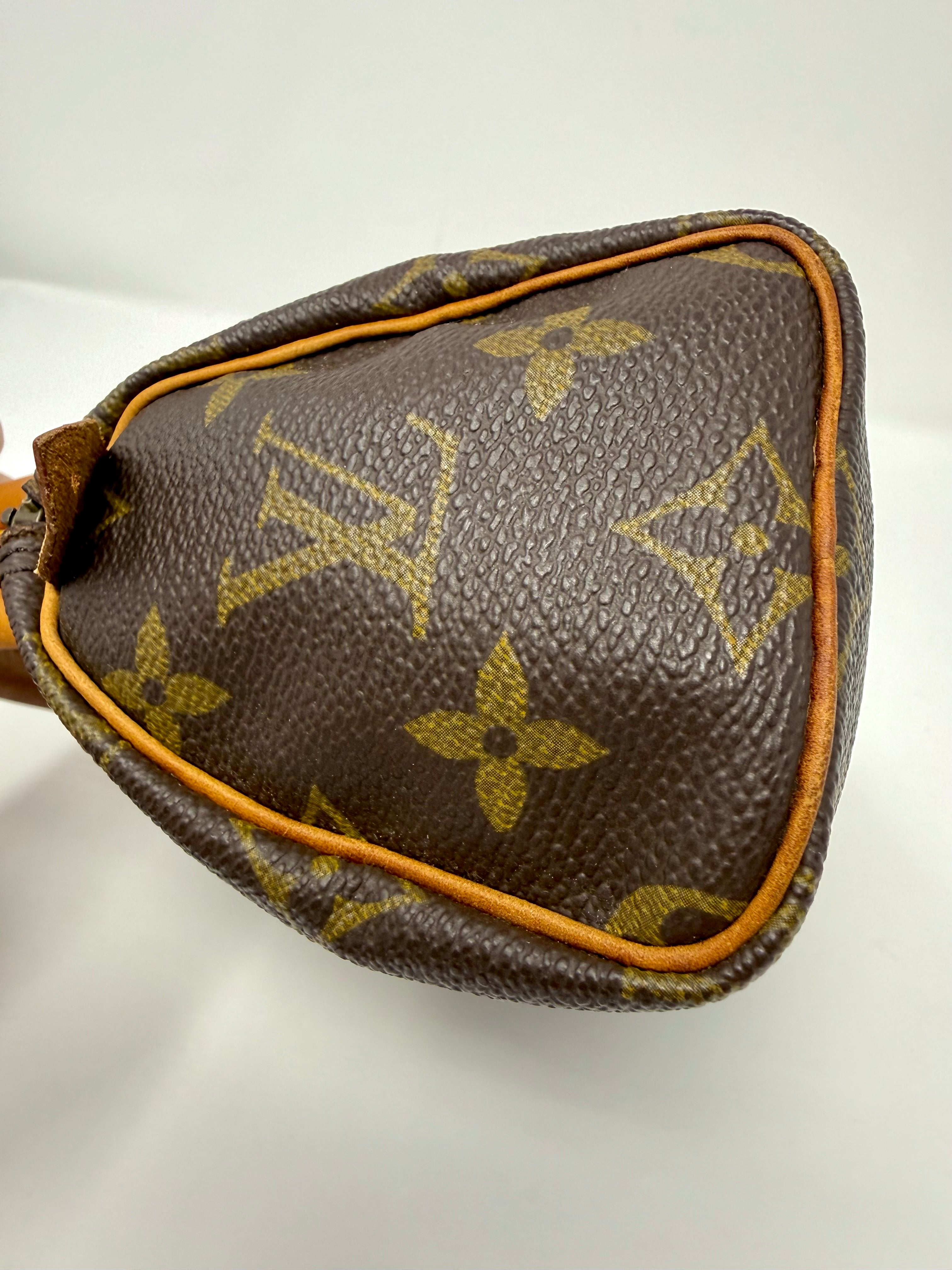 Louis Vuitton Mini Speedy (Mini Sac HL)Monogram with Monogram Strap | Rare Vintage Pre-Date Code (Late 1970s–Early 1980s)