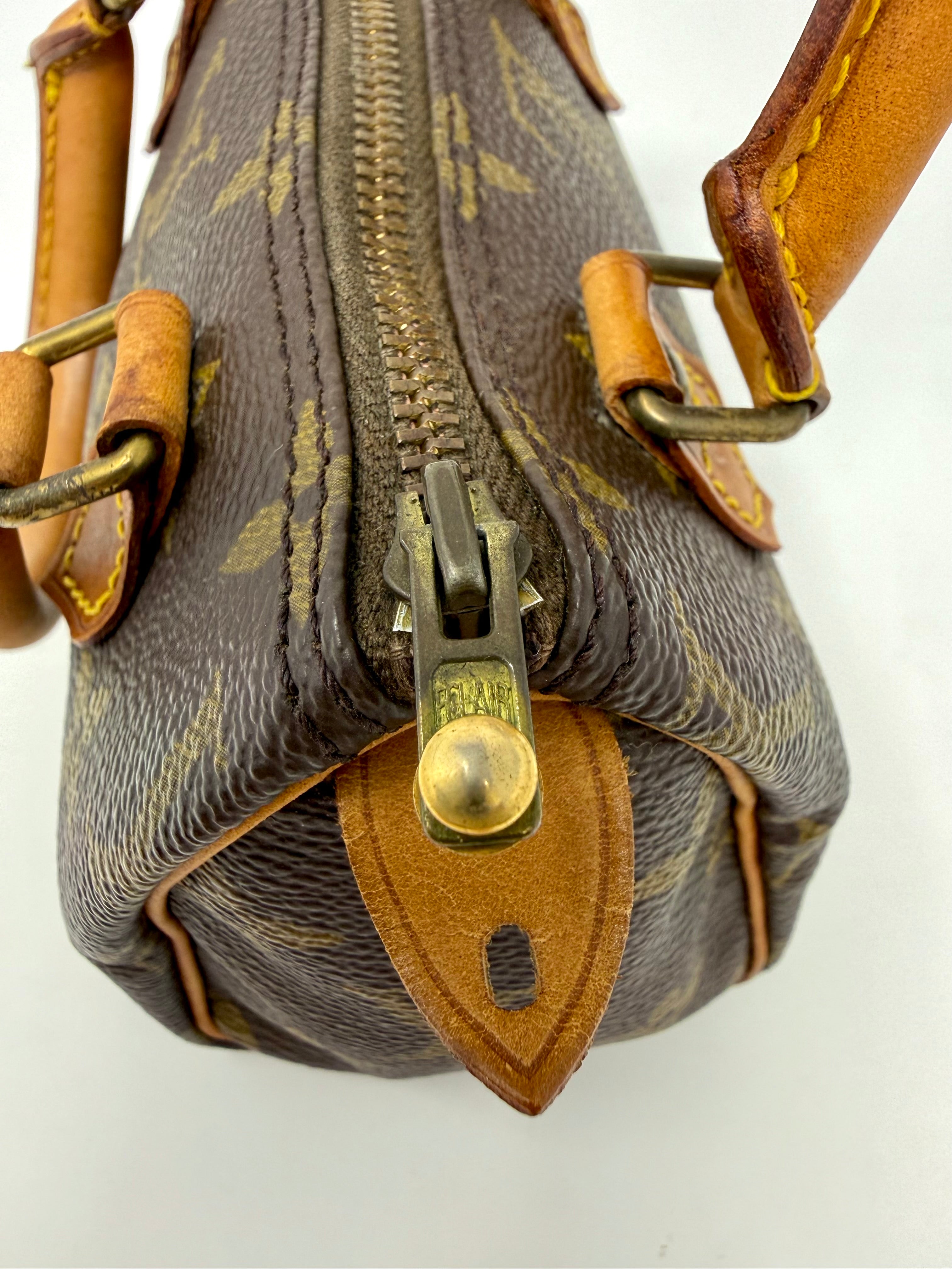 Louis Vuitton Mini Speedy (Mini Sac HL)Monogram with Monogram Strap | Rare Vintage Pre-Date Code (Late 1970s–Early 1980s)