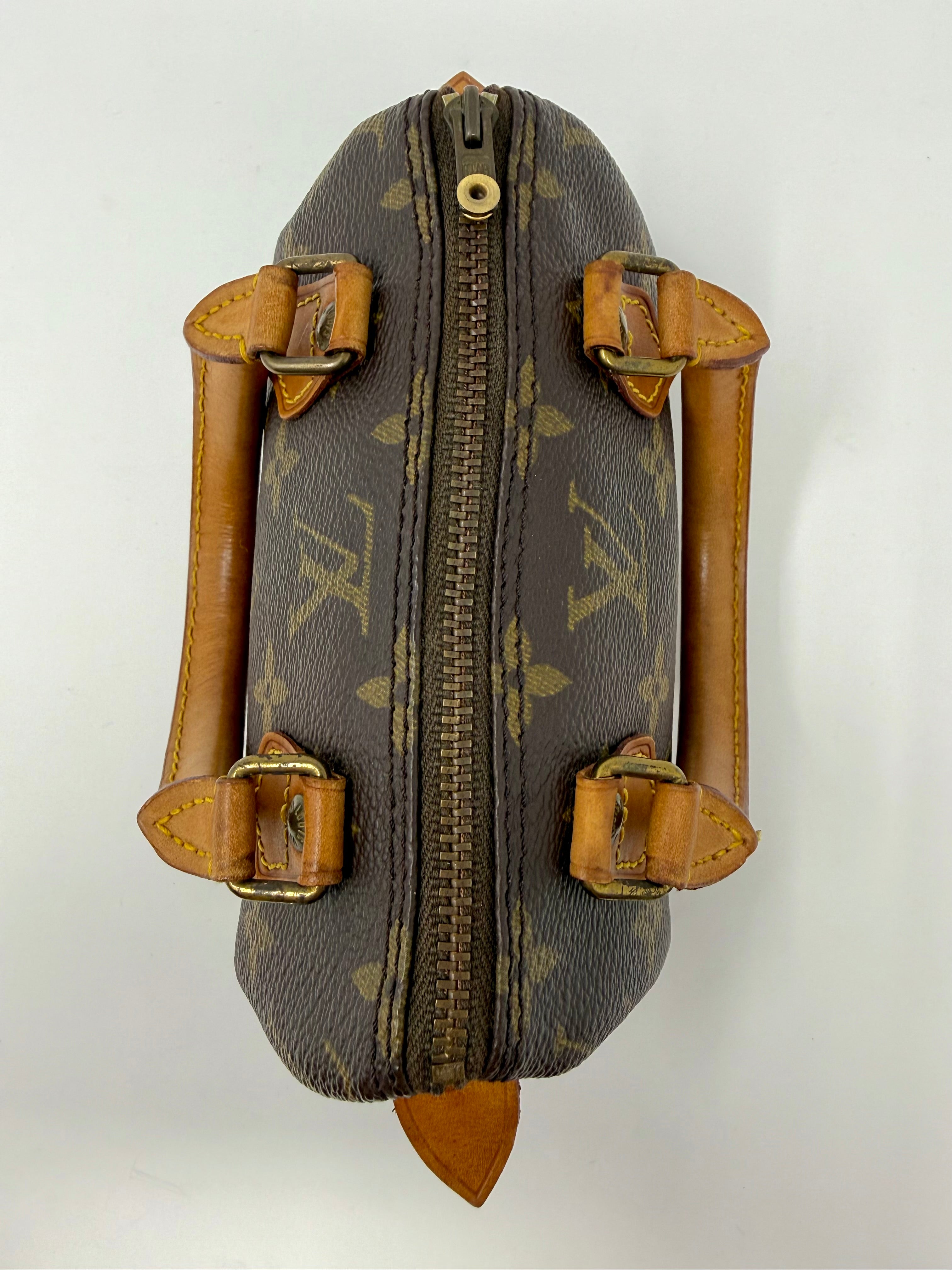 Louis Vuitton Mini Speedy (Mini Sac HL)Monogram with Monogram Strap | Rare Vintage Pre-Date Code (Late 1970s–Early 1980s)