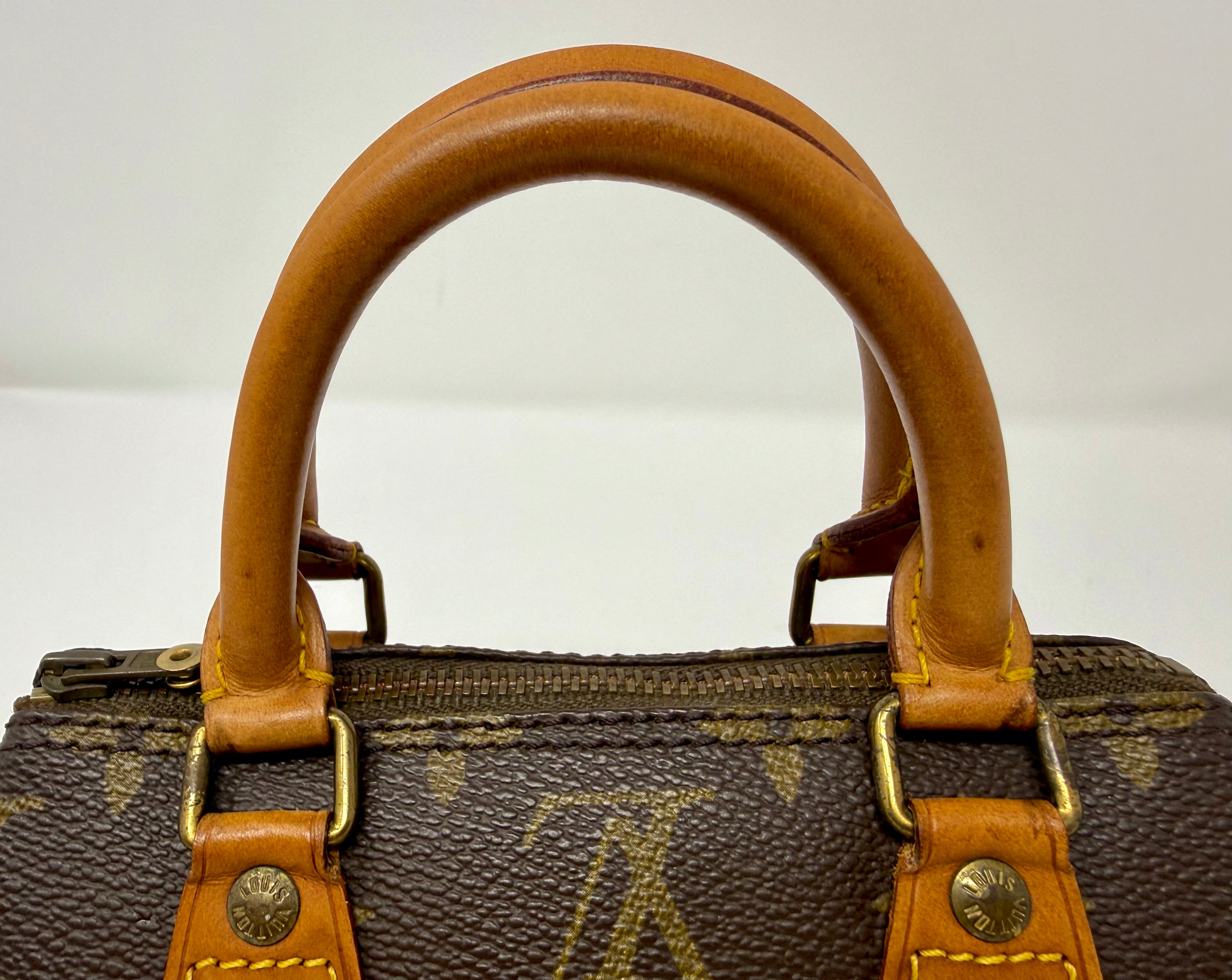 Louis Vuitton Mini Speedy (Mini Sac HL)Monogram with Monogram Strap | Rare Vintage Pre-Date Code (Late 1970s–Early 1980s)
