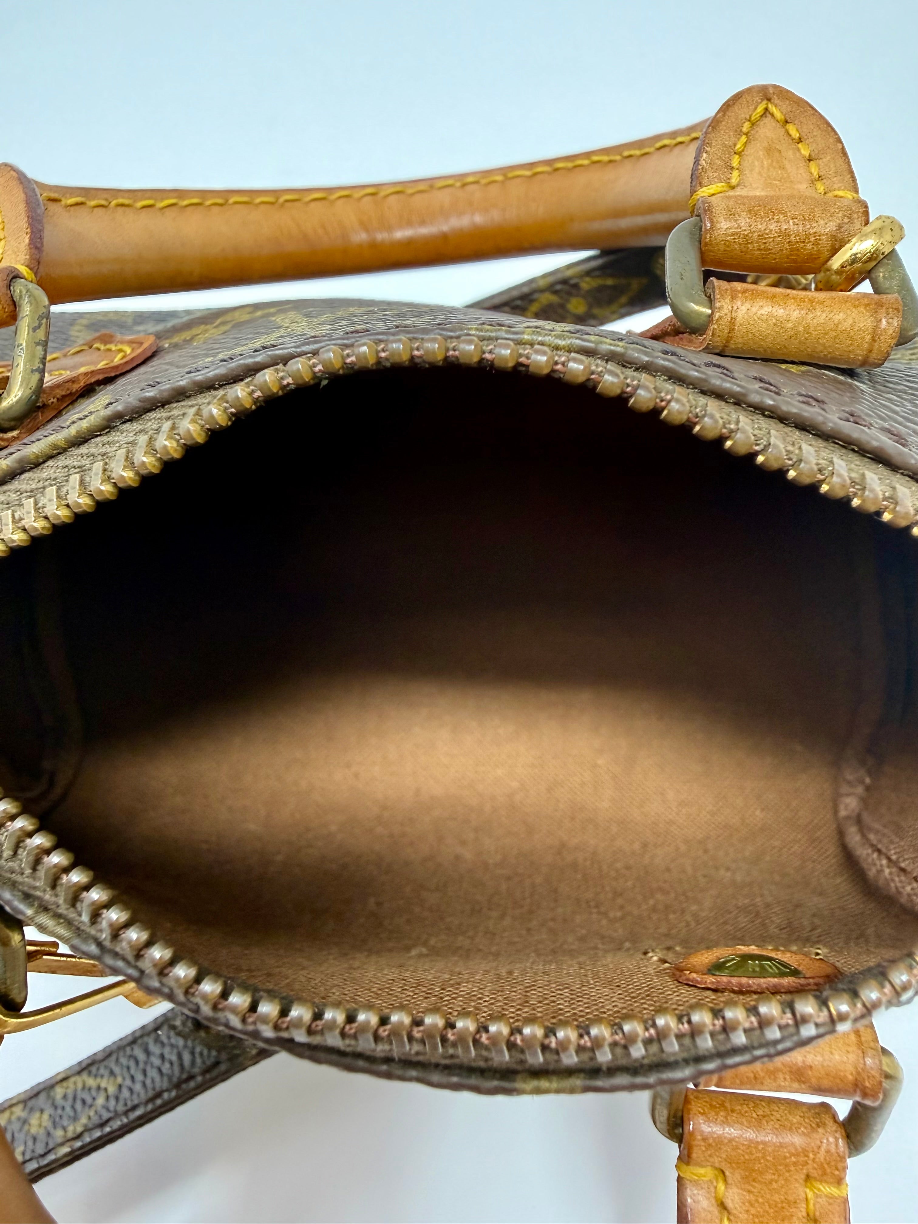 Louis Vuitton Mini Speedy (Mini Sac HL)Monogram with Monogram Strap | Rare Vintage Pre-Date Code (Late 1970s–Early 1980s)