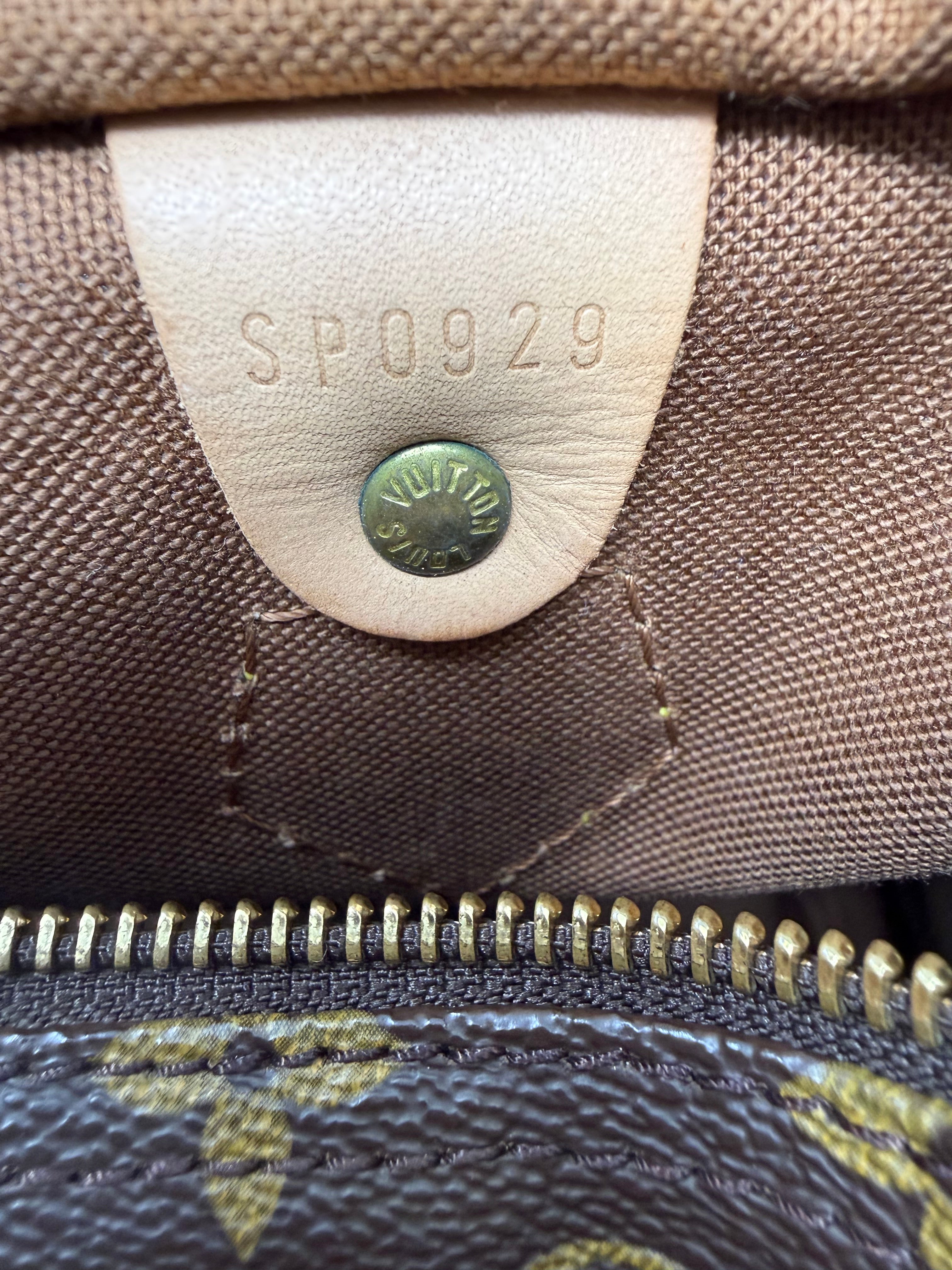 Louis Vuitton Speedy 30 Monogram Canvas – Vintage (September 1999, Date Code SP0929)