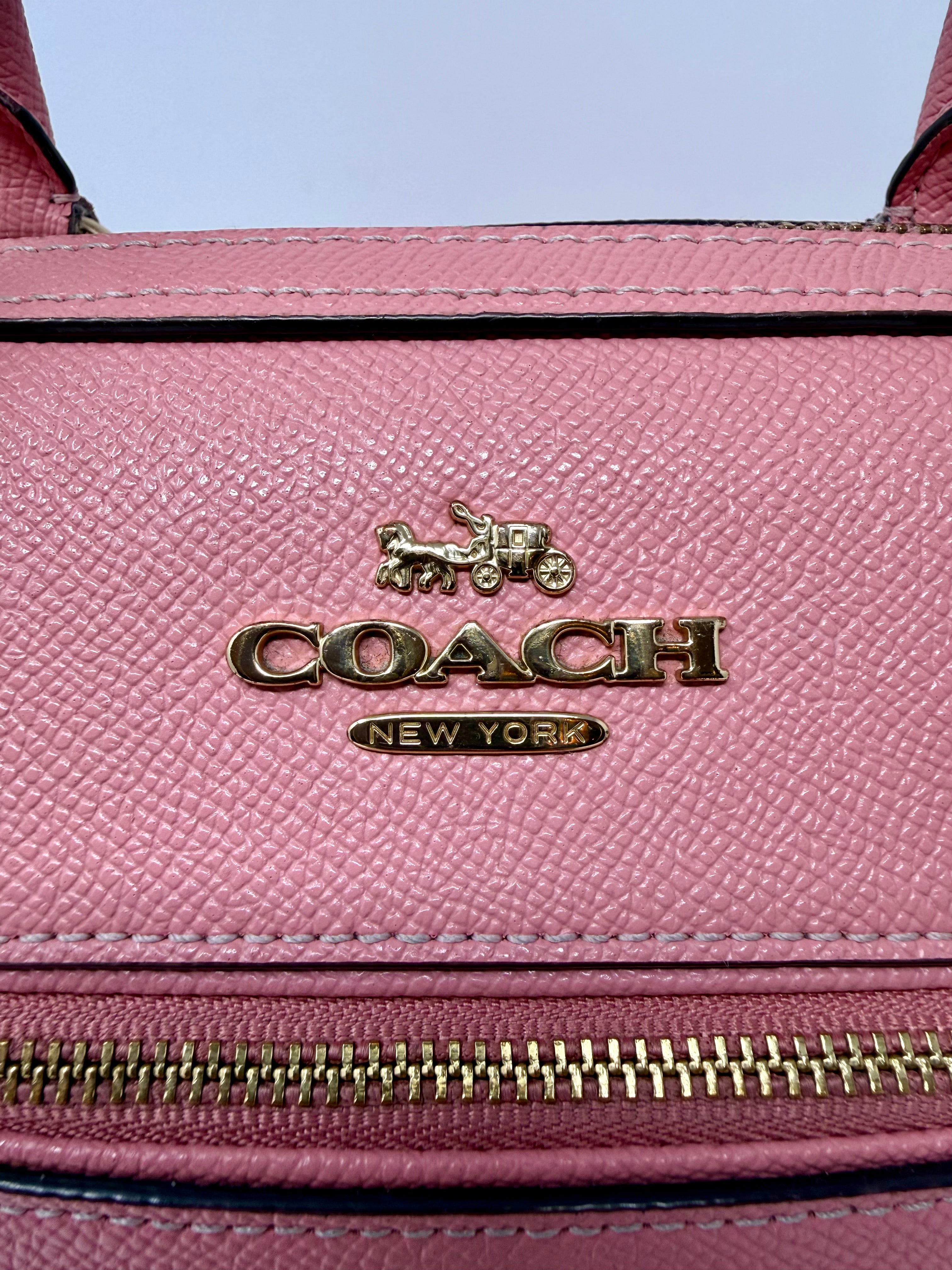 Coach Rowan Satchel Crossgrain Leather – Faded Blush Pink (Style 79946)