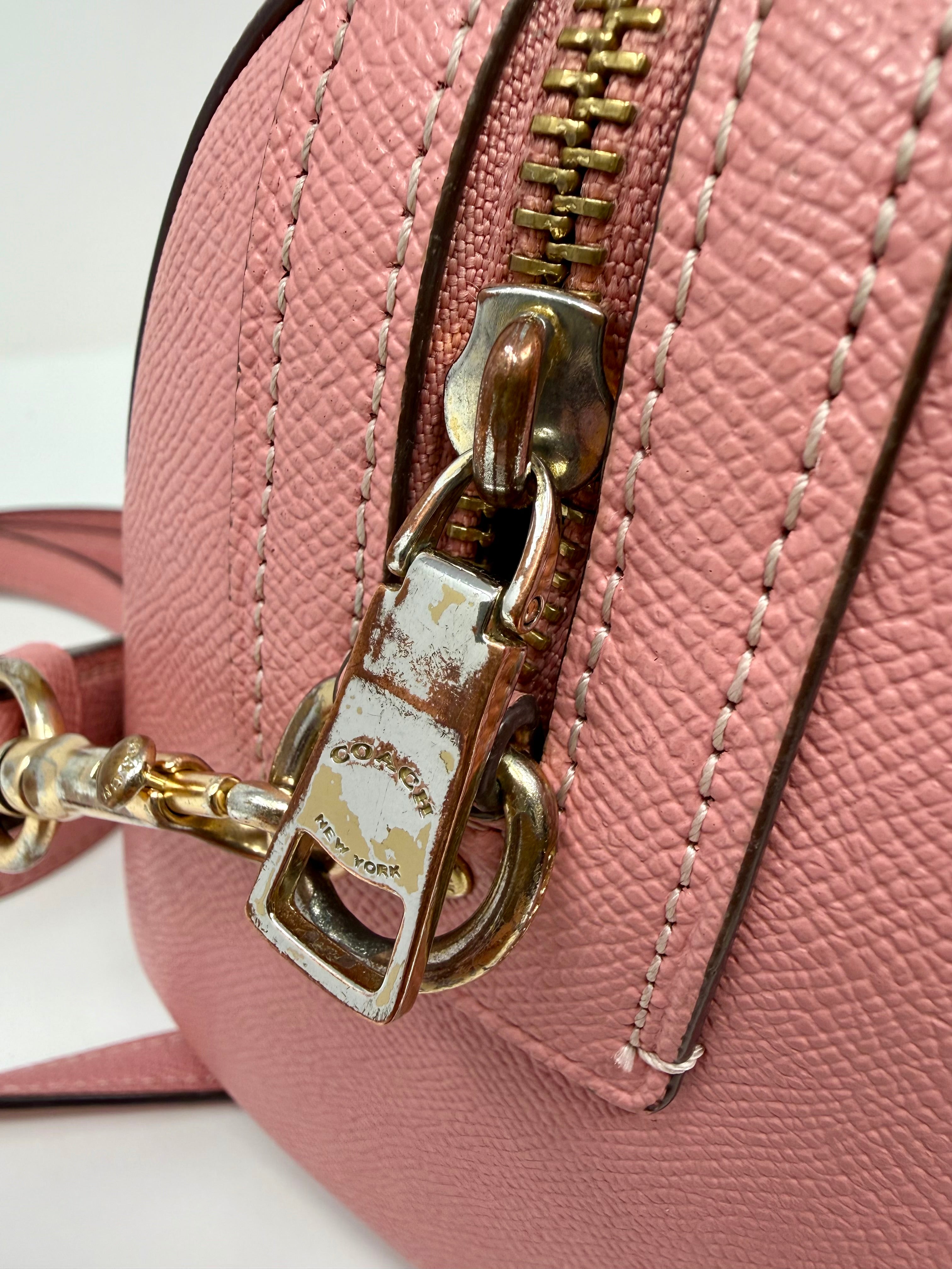 Coach Rowan Satchel Crossgrain Leather – Faded Blush Pink (Style 79946)