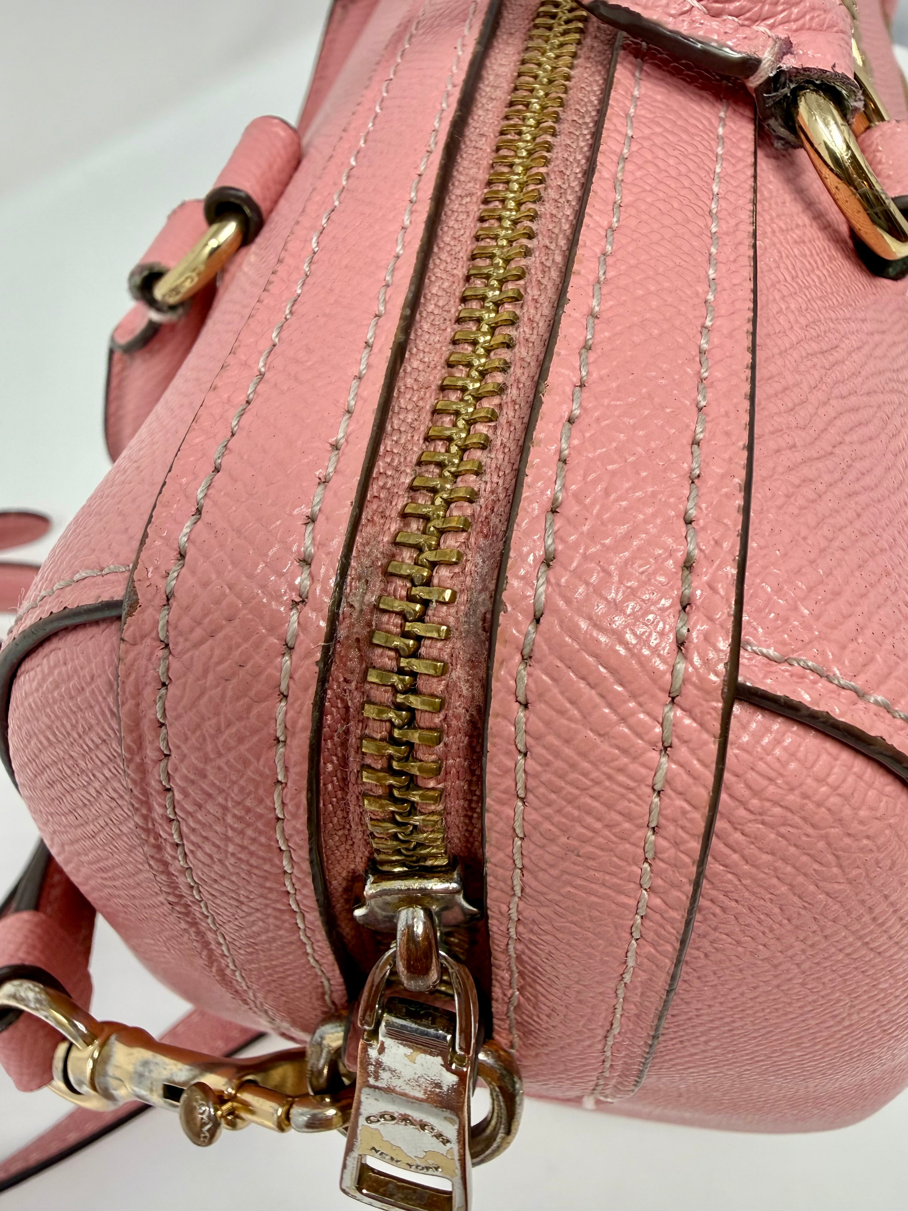 Coach Rowan Satchel Crossgrain Leather – Faded Blush Pink (Style 79946)