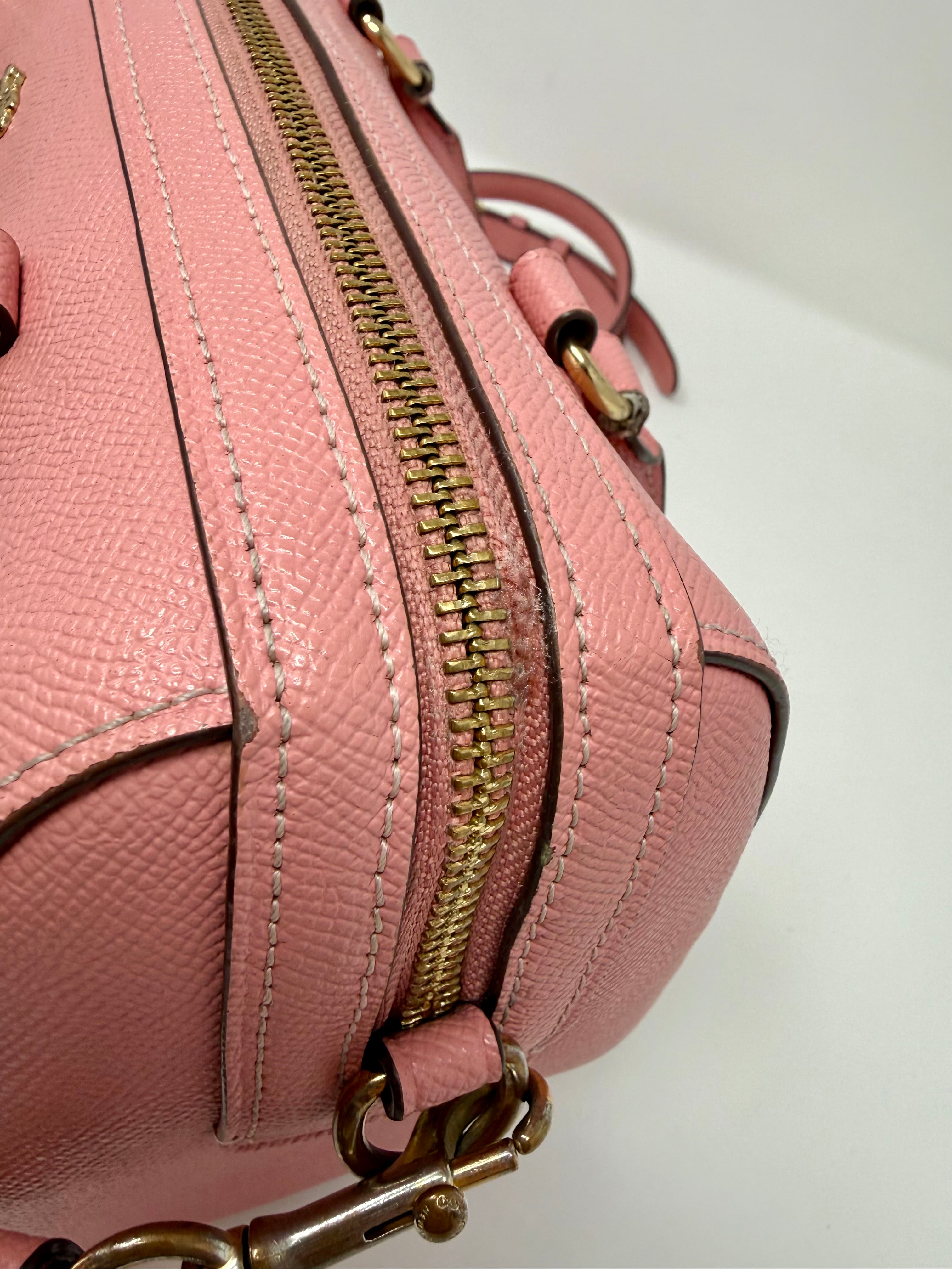 Coach Rowan Satchel Crossgrain Leather – Faded Blush Pink (Style 79946)