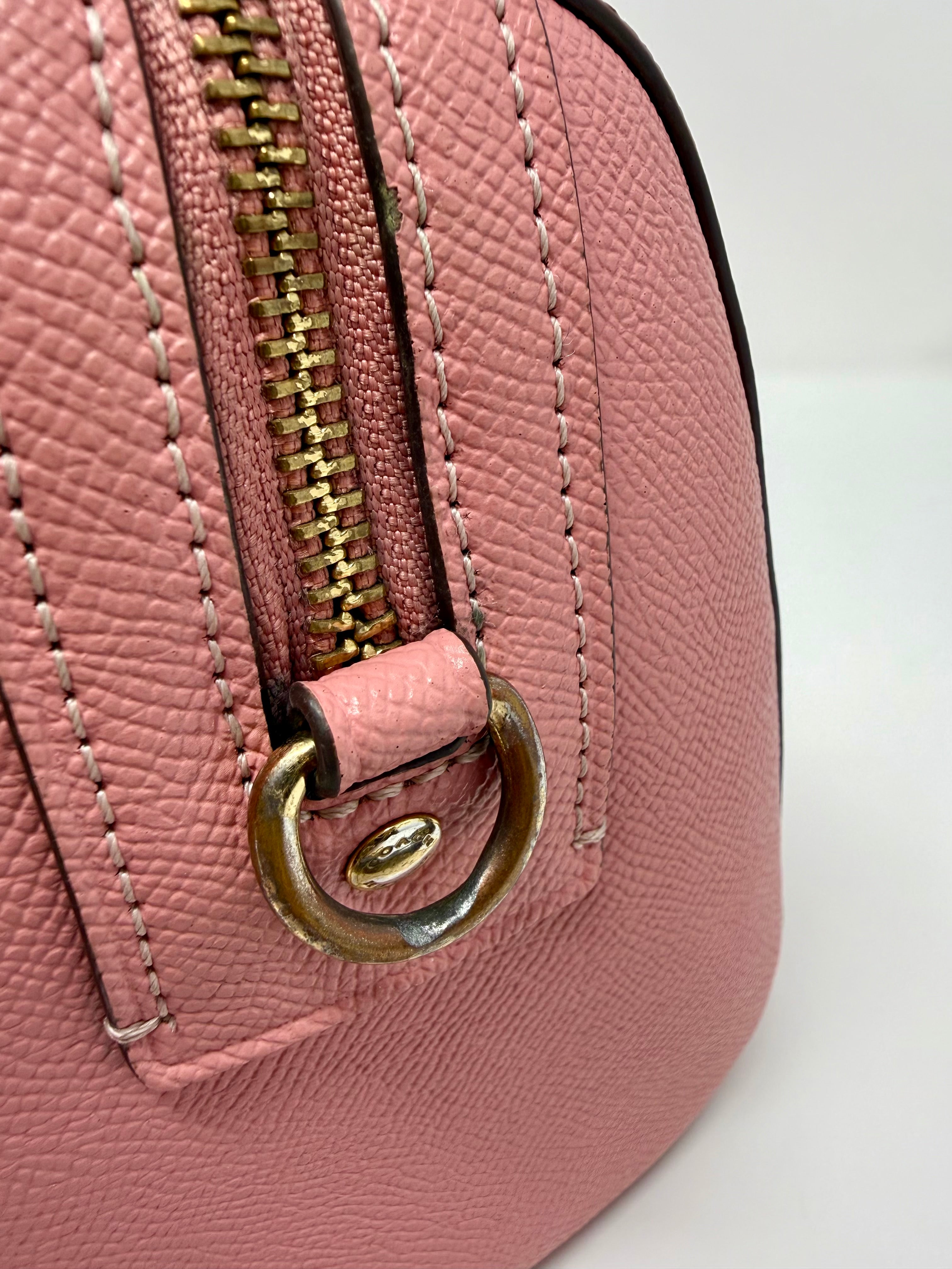 Coach Rowan Satchel Crossgrain Leather – Faded Blush Pink (Style 79946)