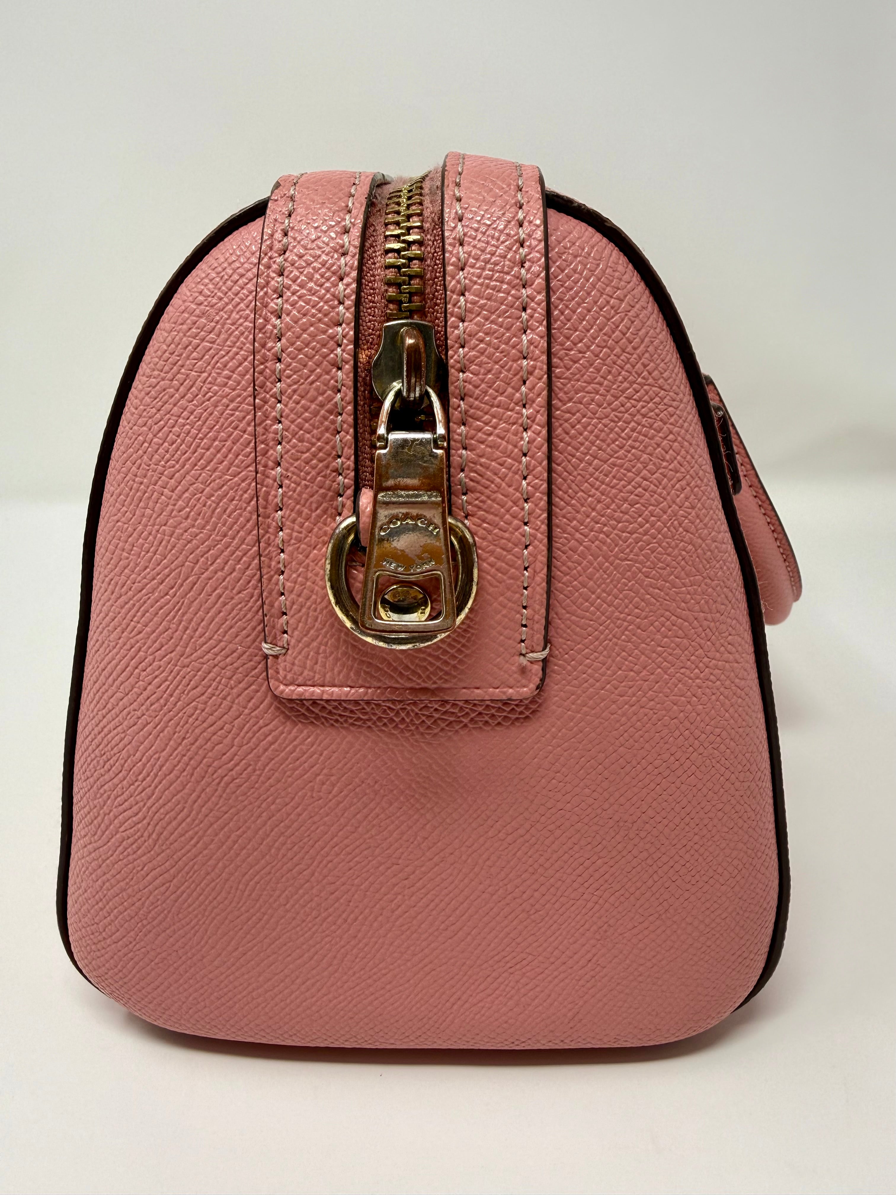 Coach Rowan Satchel Crossgrain Leather – Faded Blush Pink (Style 79946)