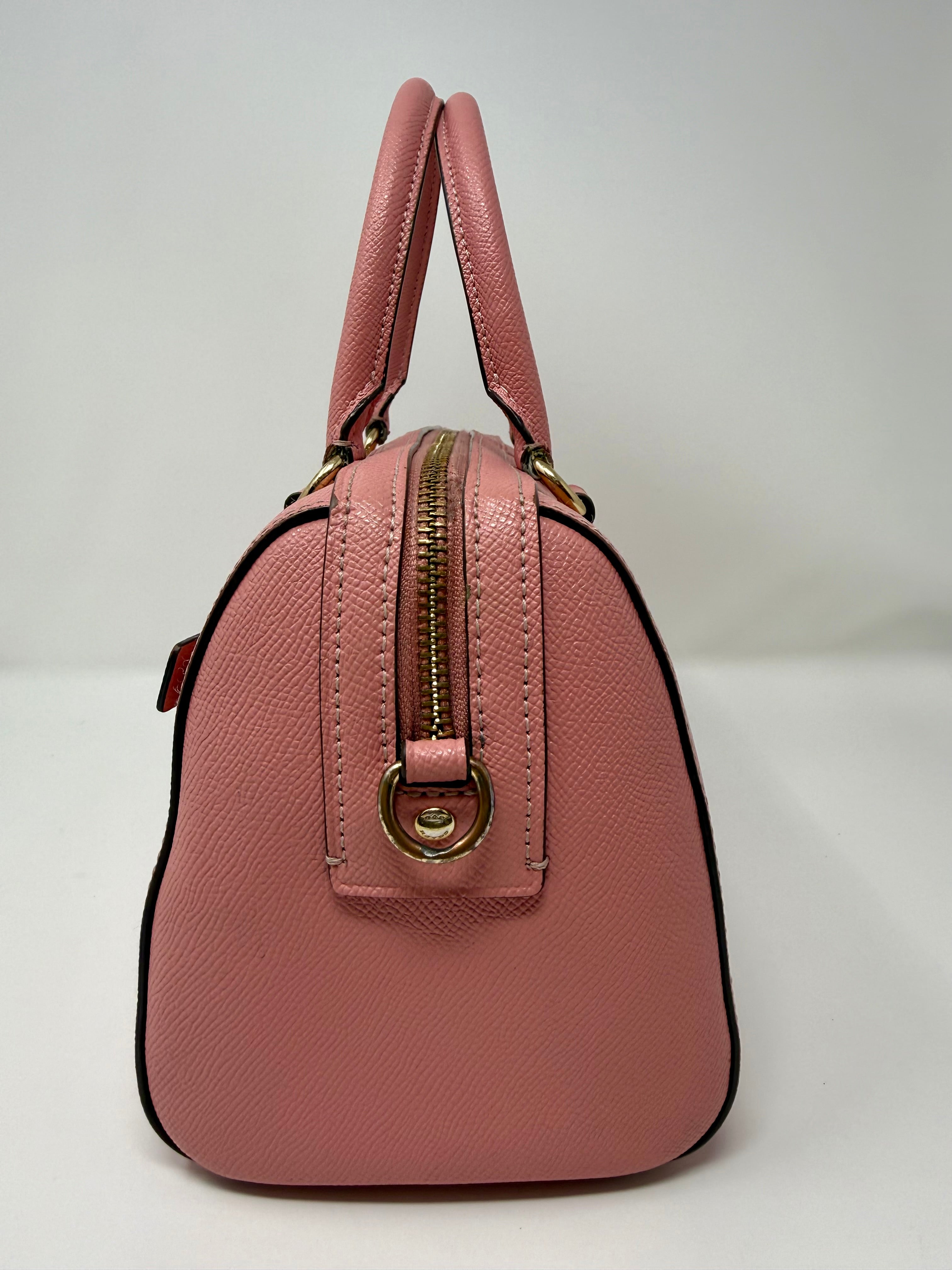 Coach Rowan Satchel Crossgrain Leather – Faded Blush Pink (Style 79946)