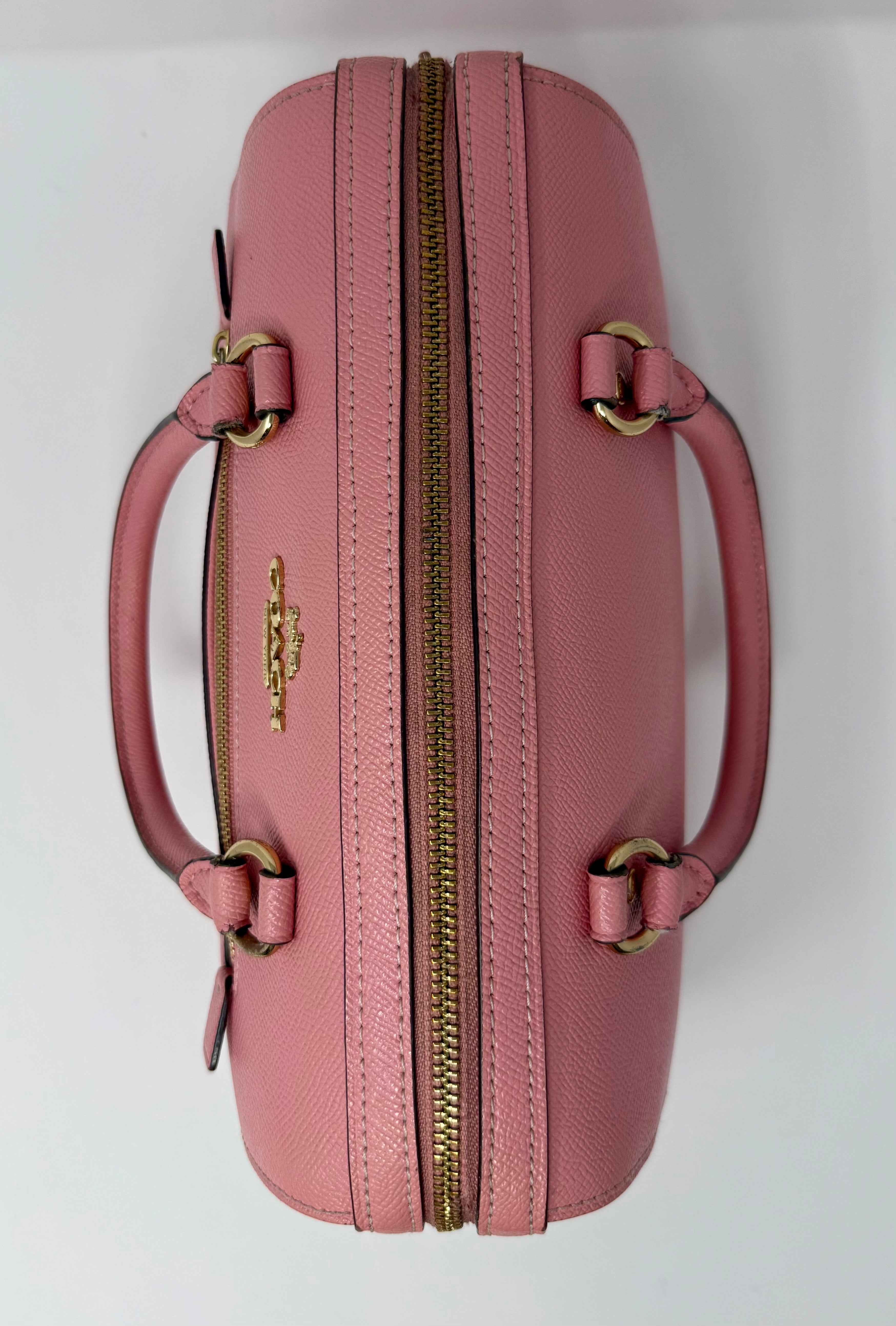 Coach Rowan Satchel Crossgrain Leather – Faded Blush Pink (Style 79946)