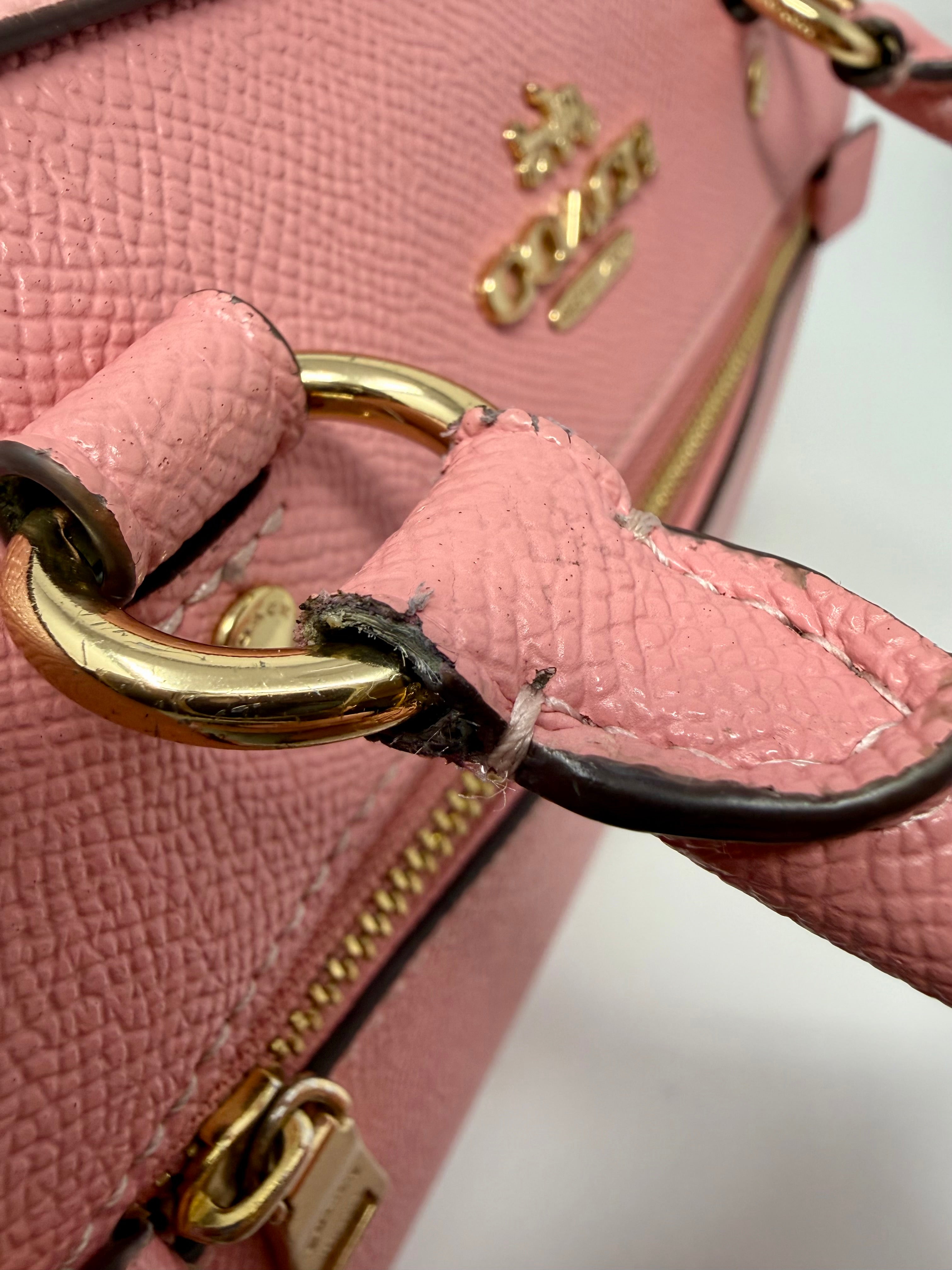 Coach Rowan Satchel Crossgrain Leather – Faded Blush Pink (Style 79946)
