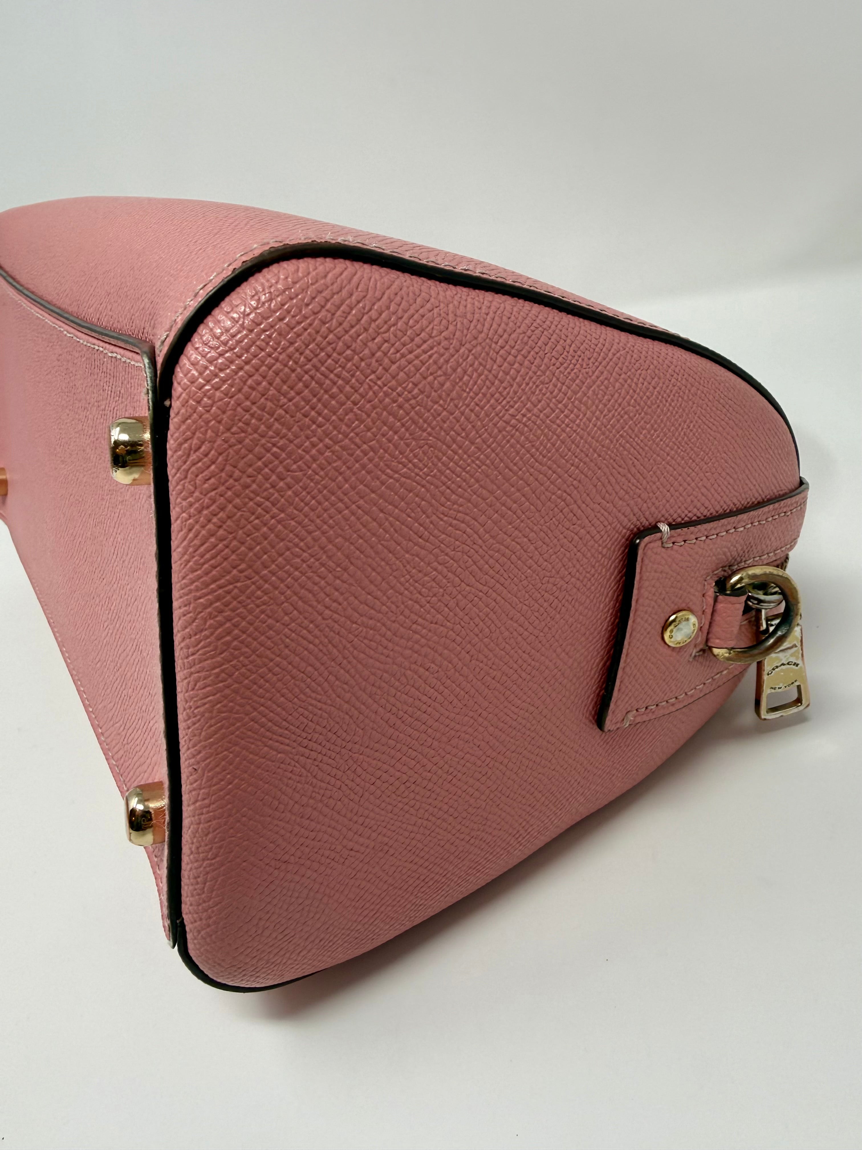 Coach Rowan Satchel Crossgrain Leather – Faded Blush Pink (Style 79946)