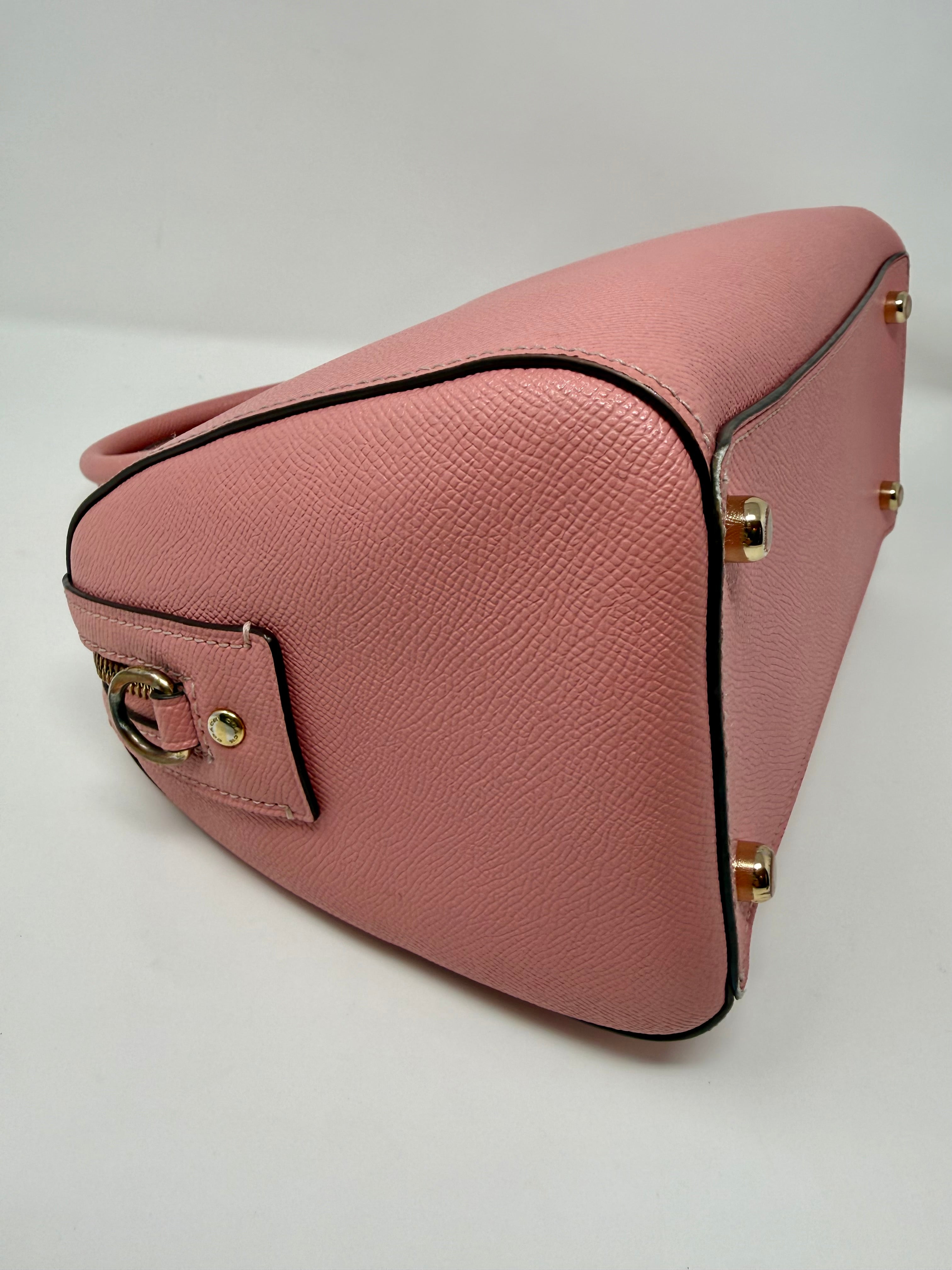 Coach Rowan Satchel Crossgrain Leather – Faded Blush Pink (Style 79946)