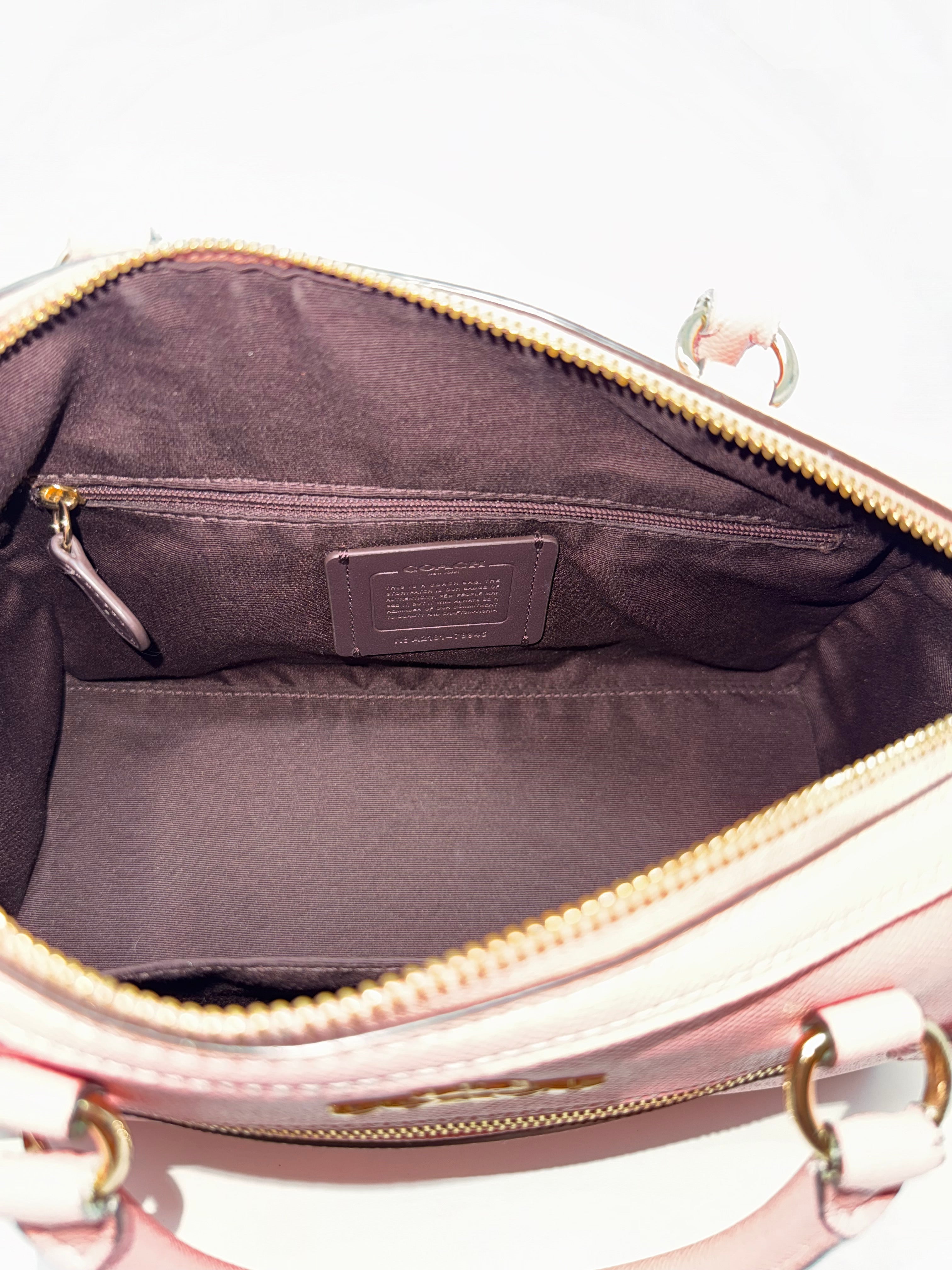 Coach Rowan Satchel Crossgrain Leather – Faded Blush Pink (Style 79946)