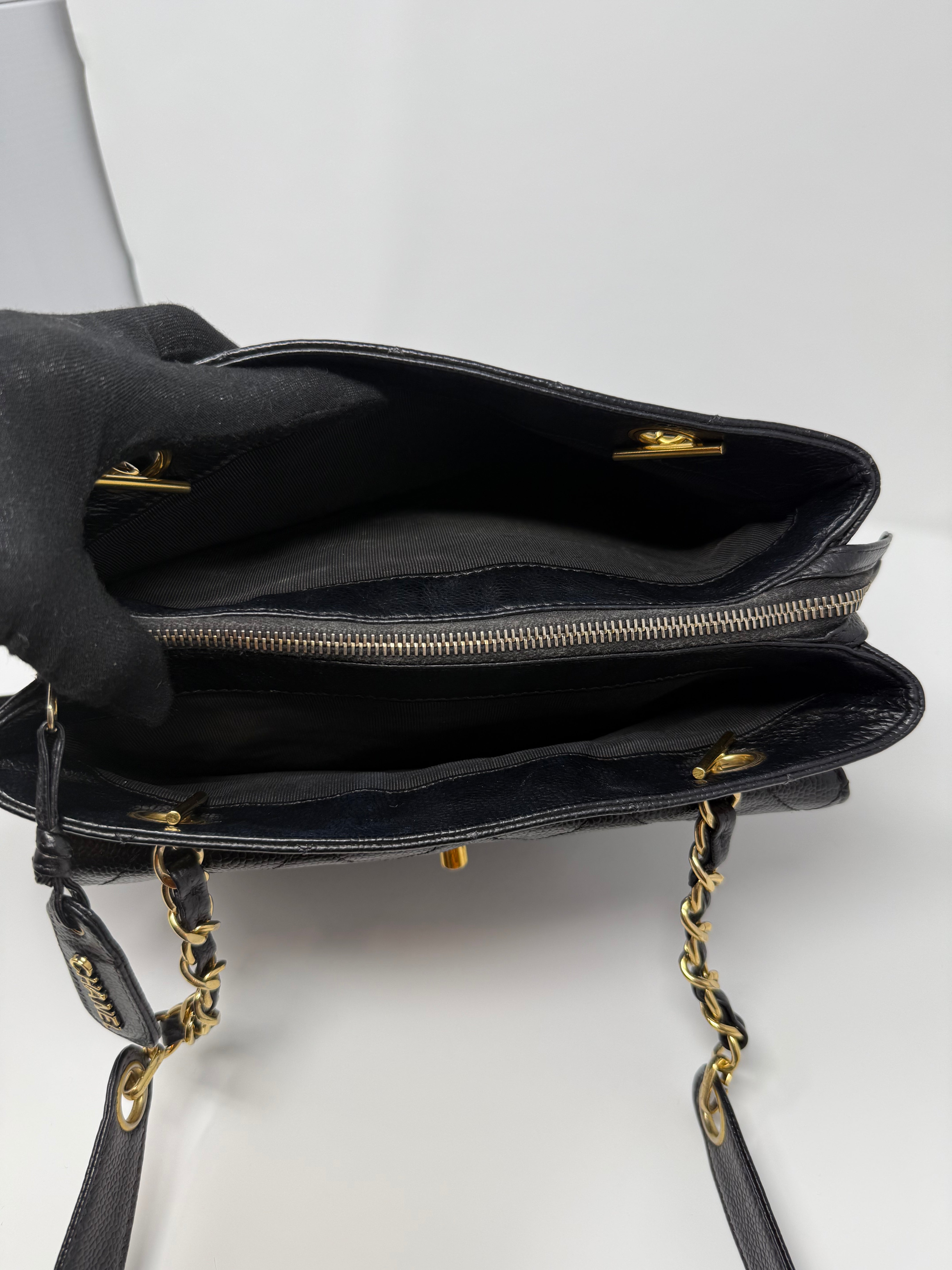 Chanel Timeless Tote/ Shoulder Bag – Quilted Caviar, Black with Gold Hardware
