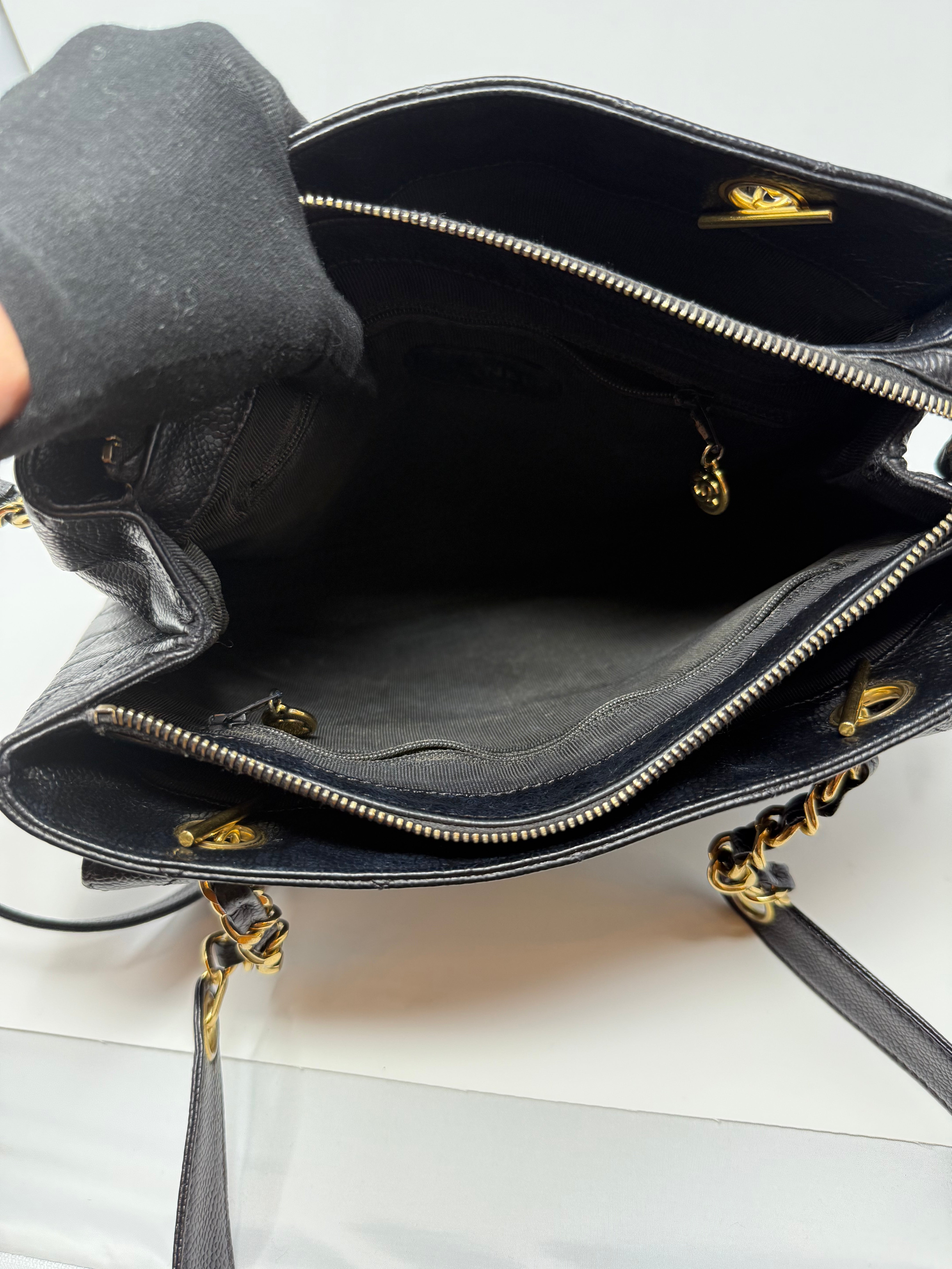 Chanel Timeless Tote/ Shoulder Bag – Quilted Caviar, Black with Gold Hardware