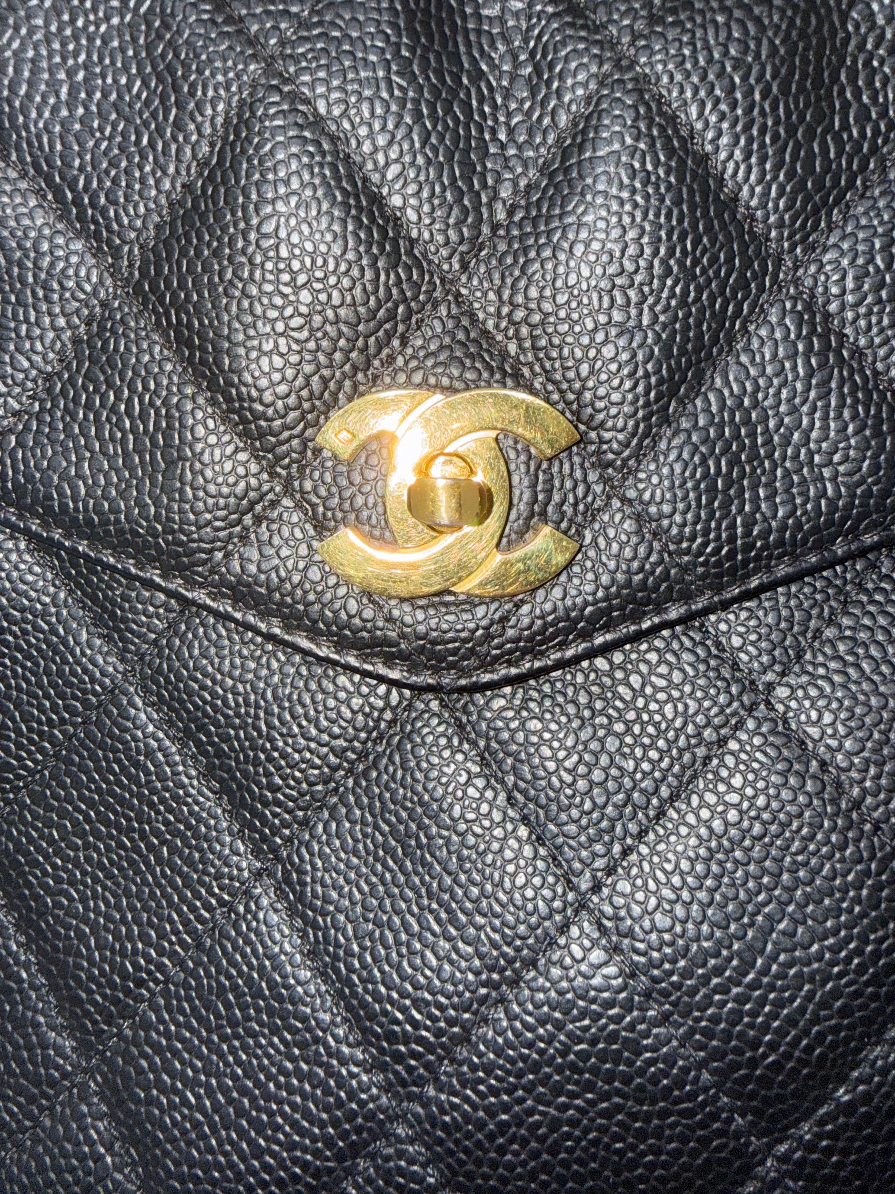 Chanel Timeless Tote/ Shoulder Bag – Quilted Caviar, Black with Gold Hardware