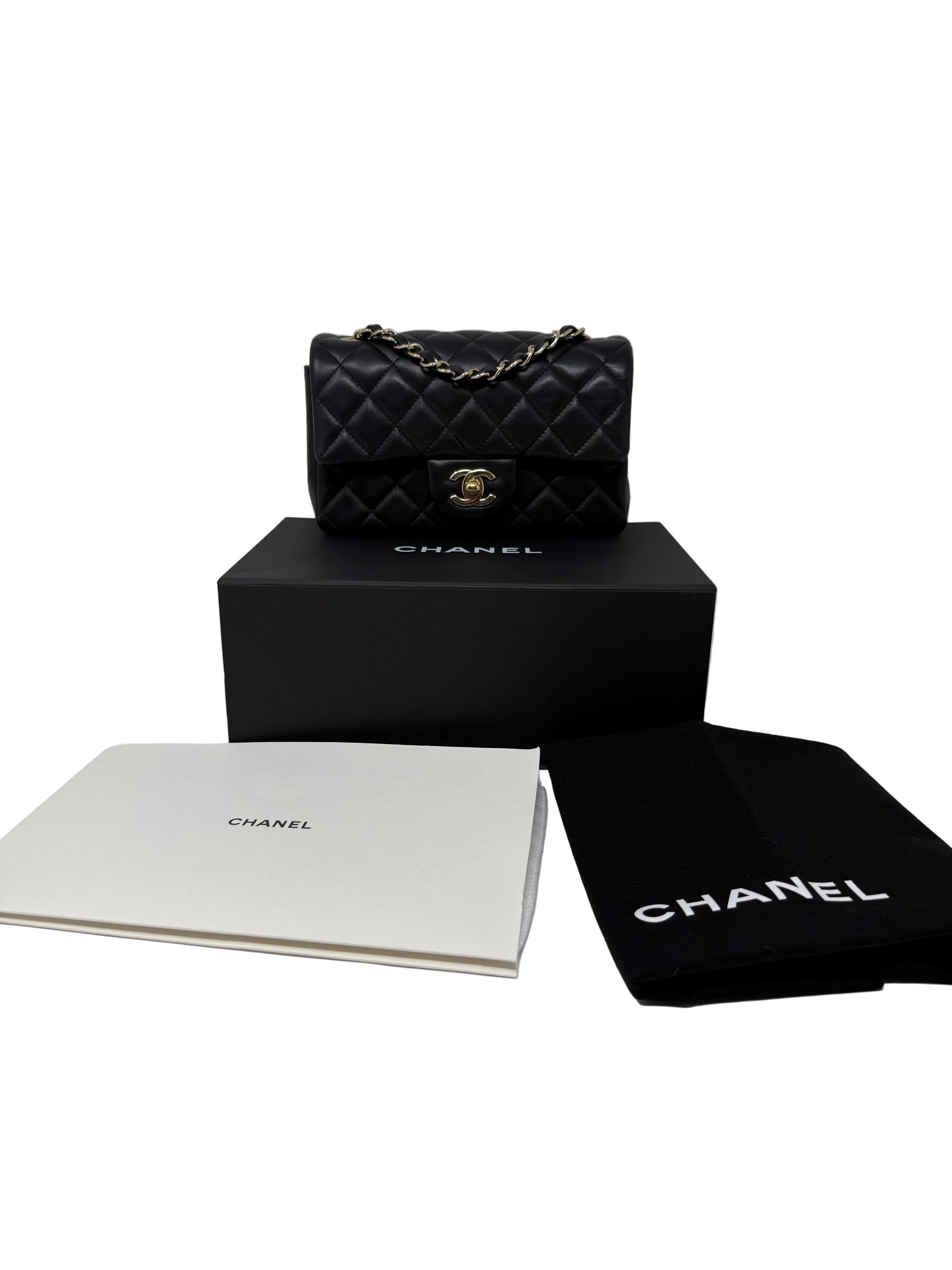 Chanel Mini Classic Flap – Lambskin, Champagne Gold Hardware (2021)