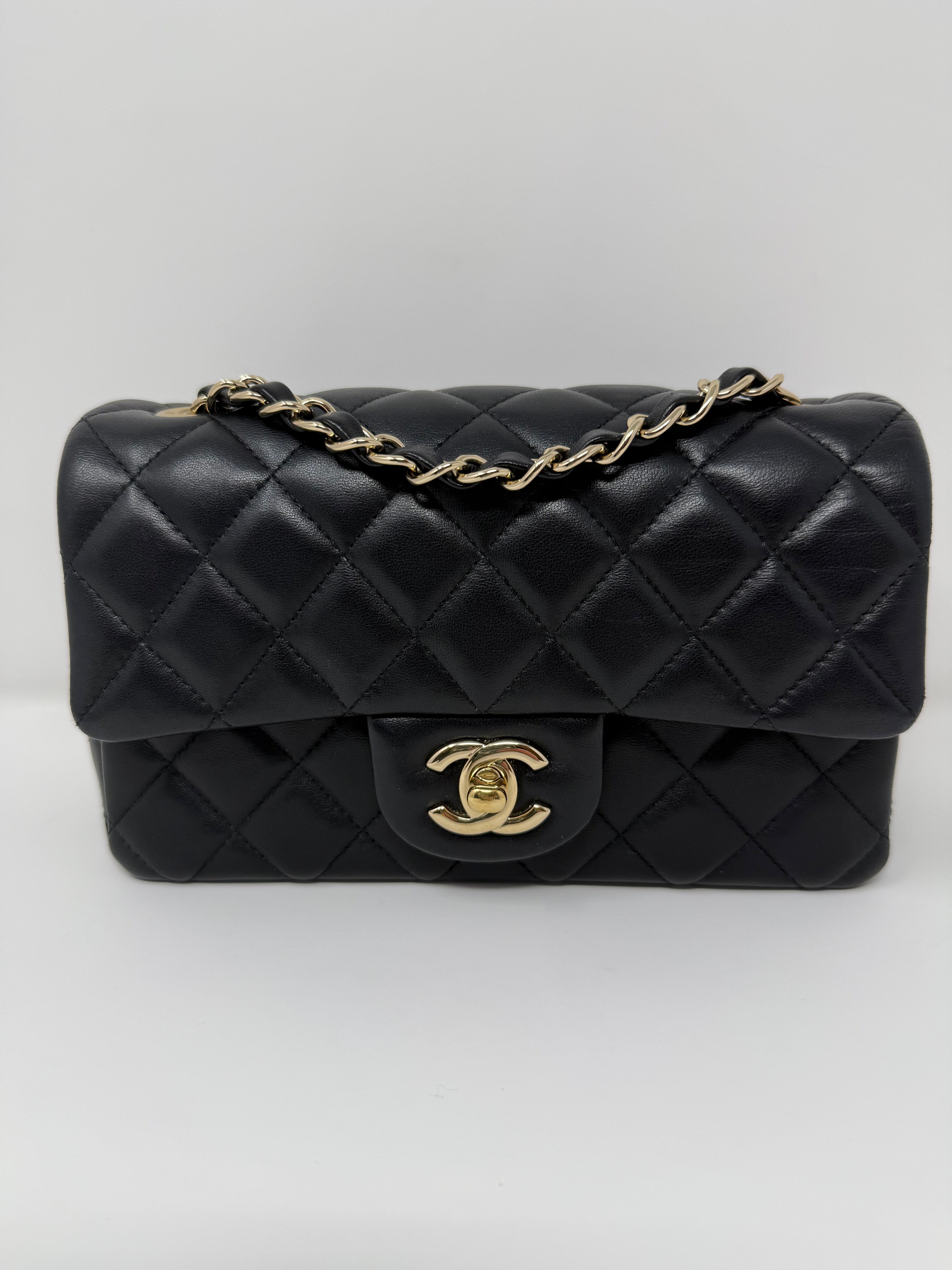 Chanel Mini Classic Flap – Lambskin, Champagne Gold Hardware (2021)