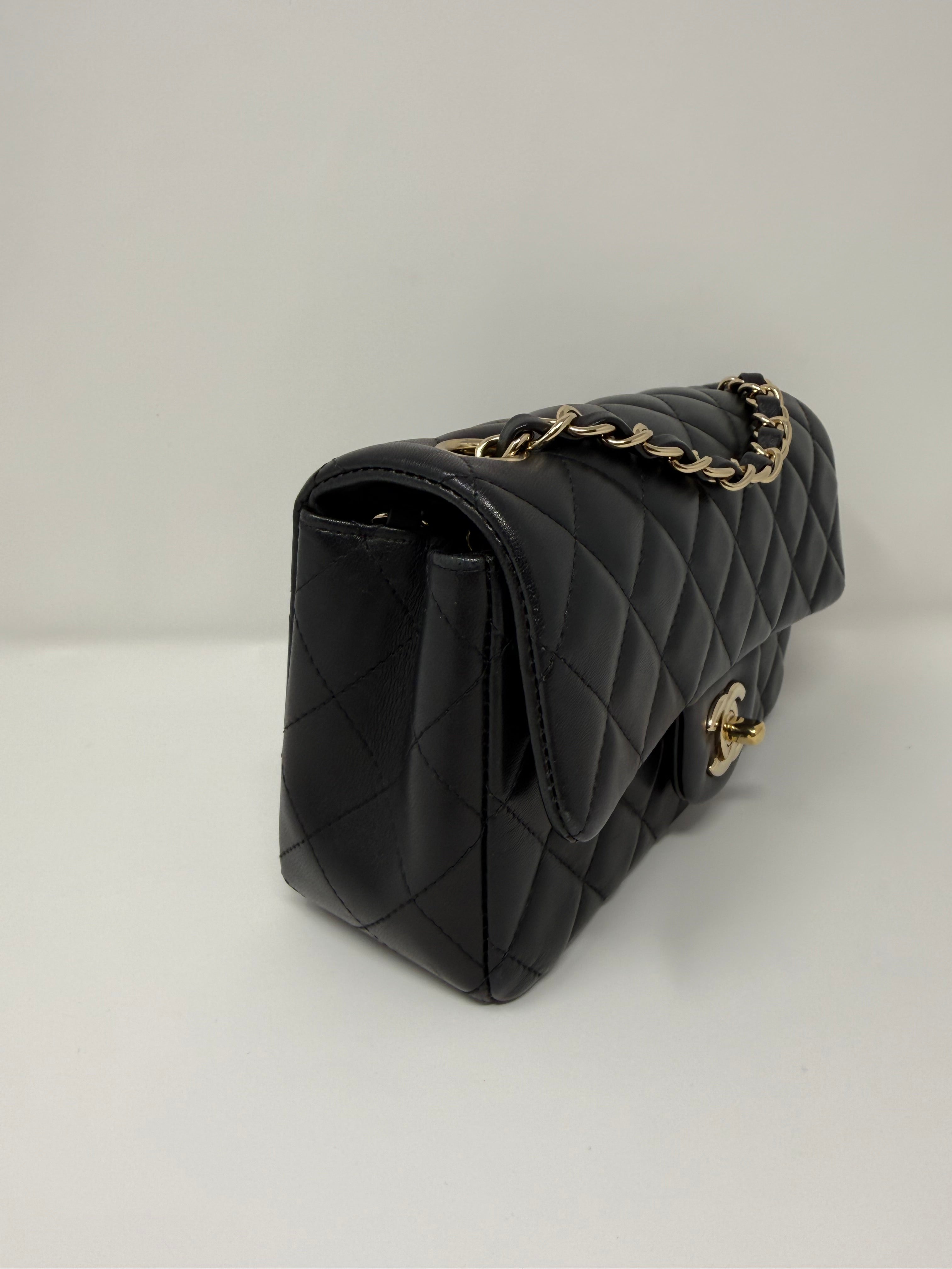 Chanel Mini Classic Flap – Lambskin, Champagne Gold Hardware (2021)