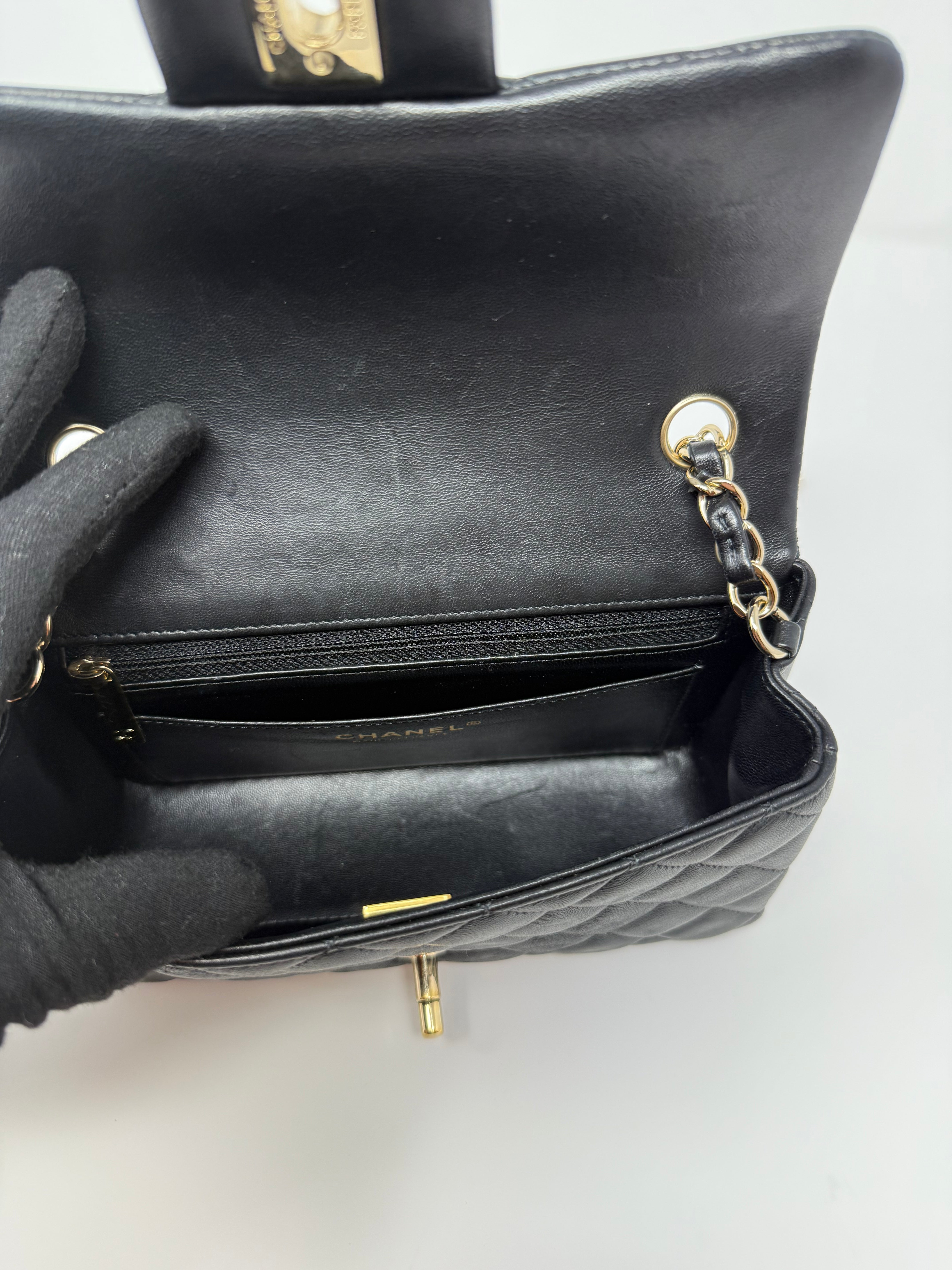 Chanel Mini Classic Flap – Lambskin, Champagne Gold Hardware (2021)