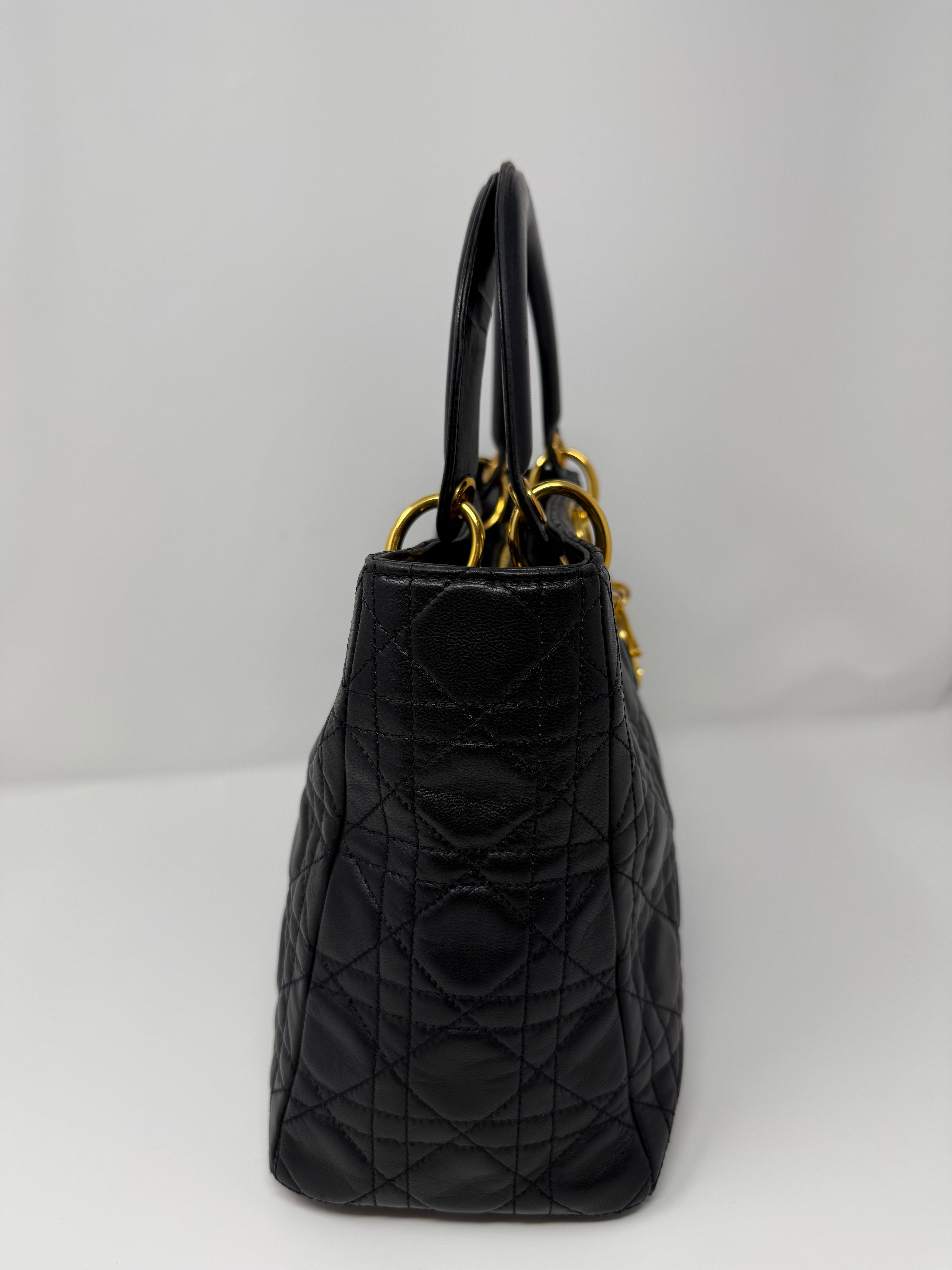 Dior - Medium Lady Dior – Black Quilted Lambskin (Vintage)
