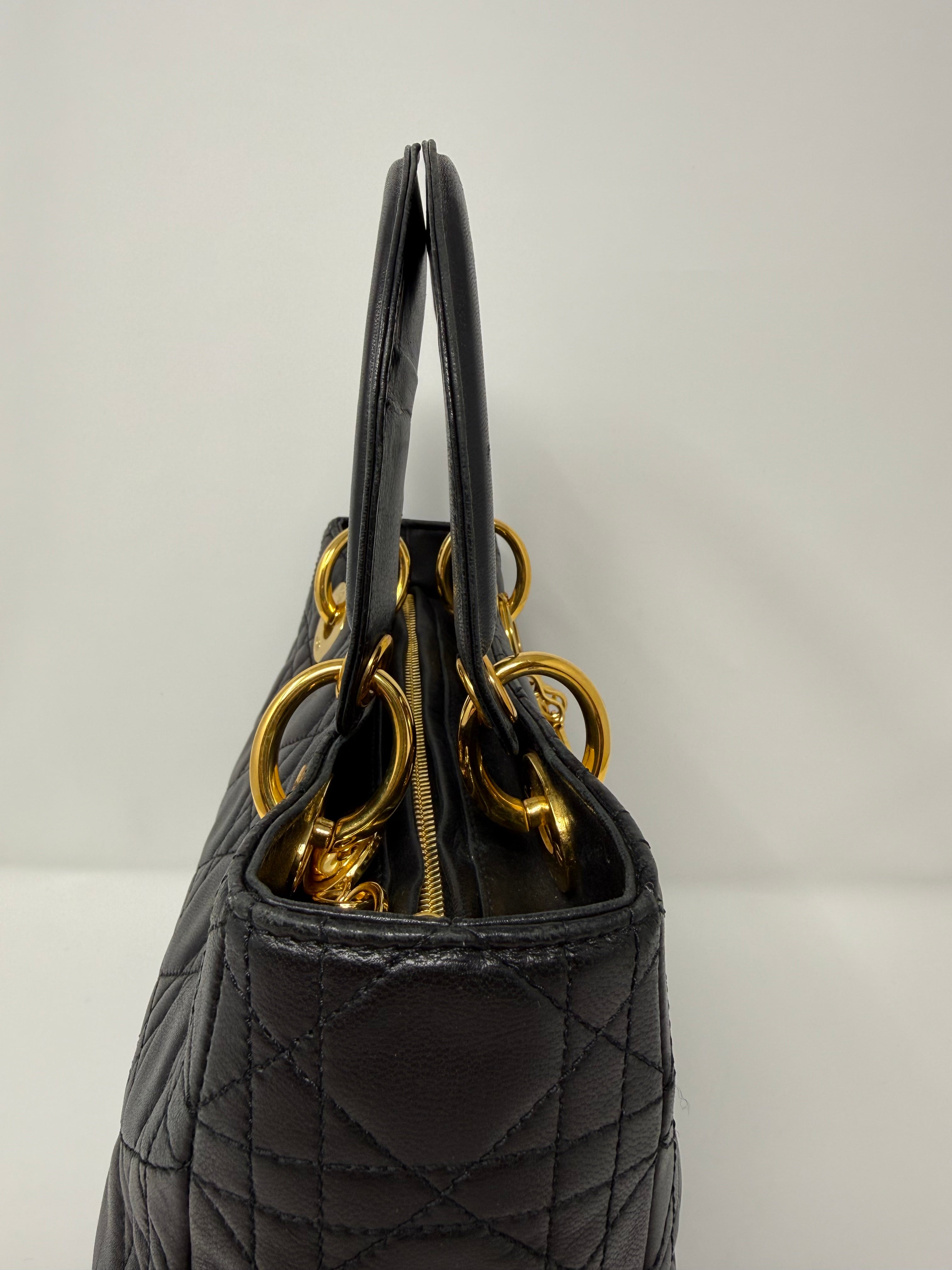 Dior - Medium Lady Dior – Black Quilted Lambskin (Vintage)