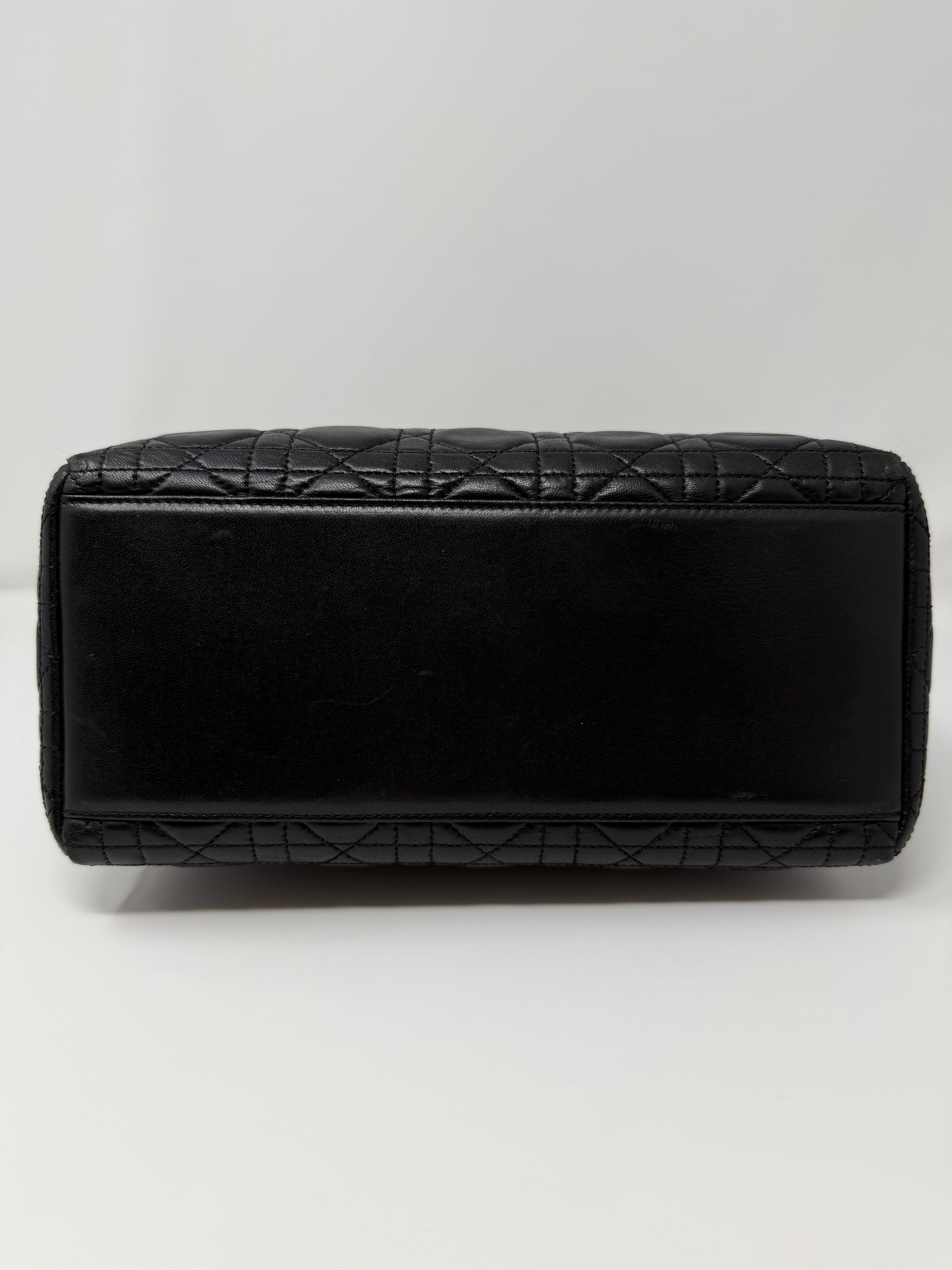 Dior - Medium Lady Dior – Black Quilted Lambskin (Vintage)
