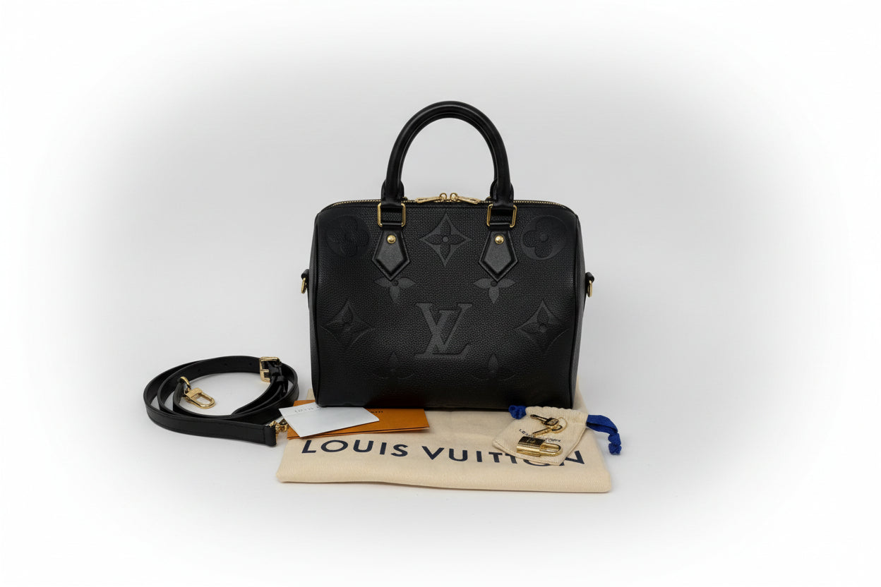 Louis Vuitton Speedy 25, Monogram Empreinte Leather – Black