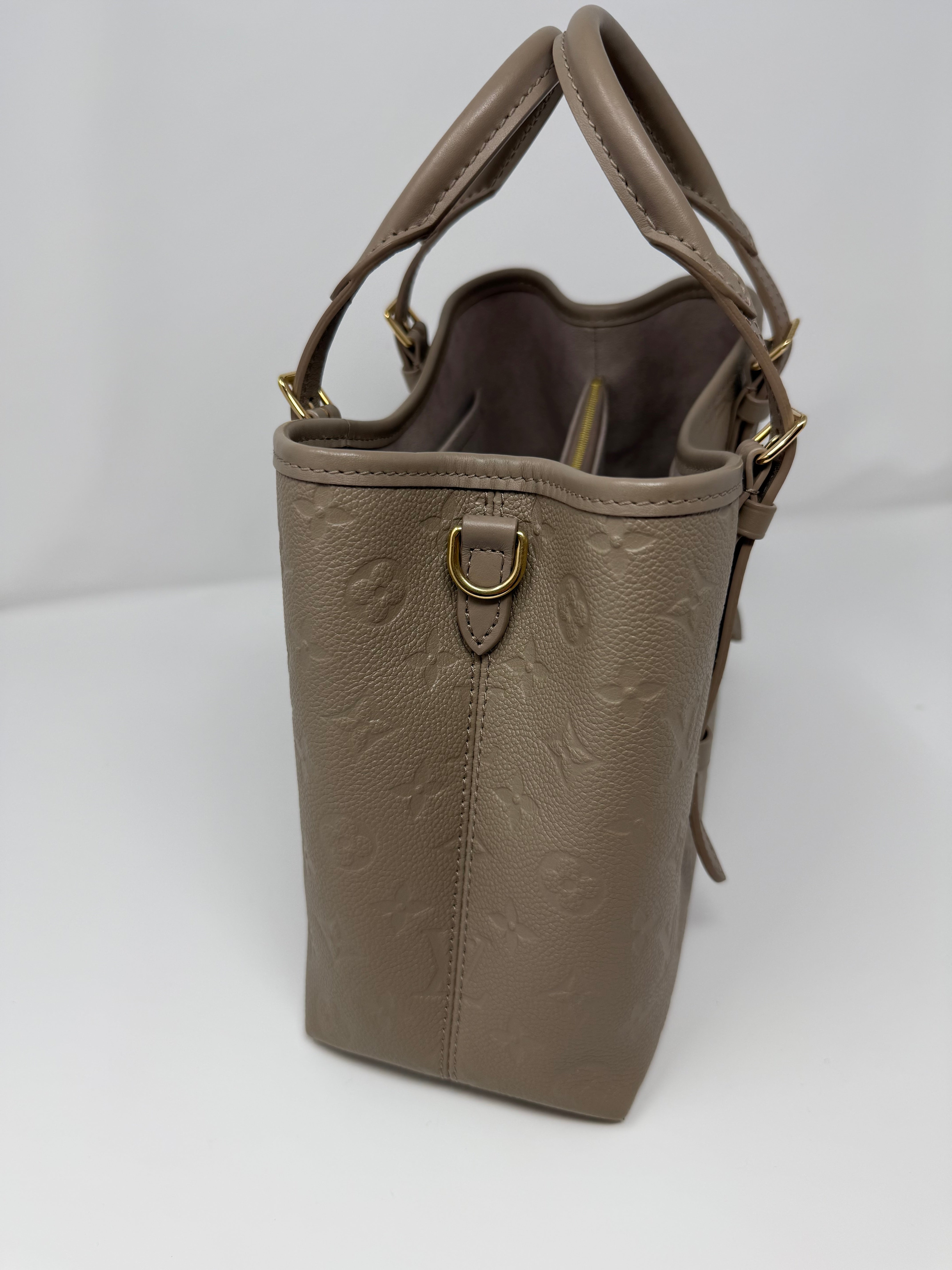 Louis Vuitton Babylone Tote PM,  Monogram Empreinte Leather – Tourterelle (Turtledove)