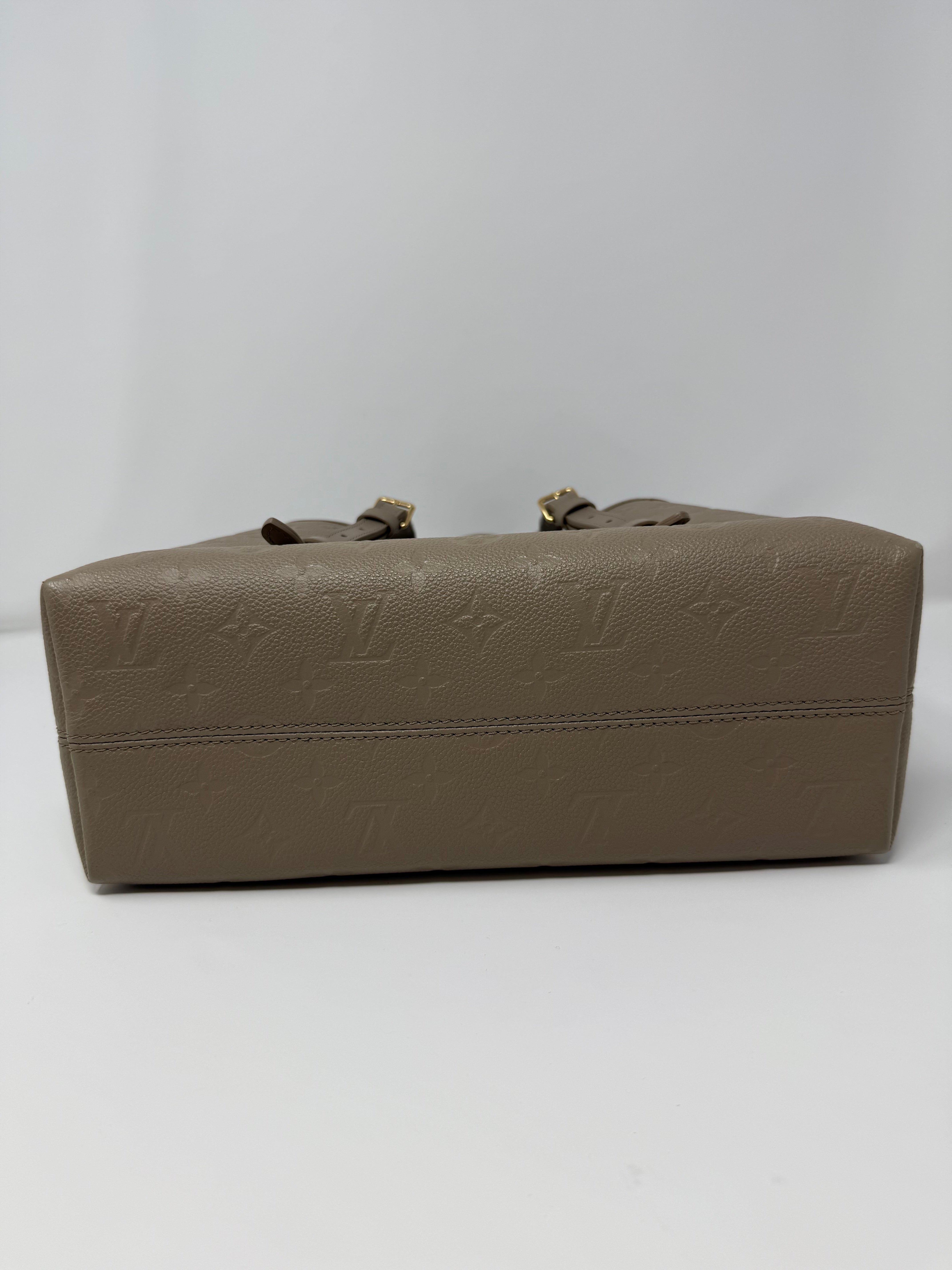 Louis Vuitton Babylone Tote PM,  Monogram Empreinte Leather – Tourterelle (Turtledove)