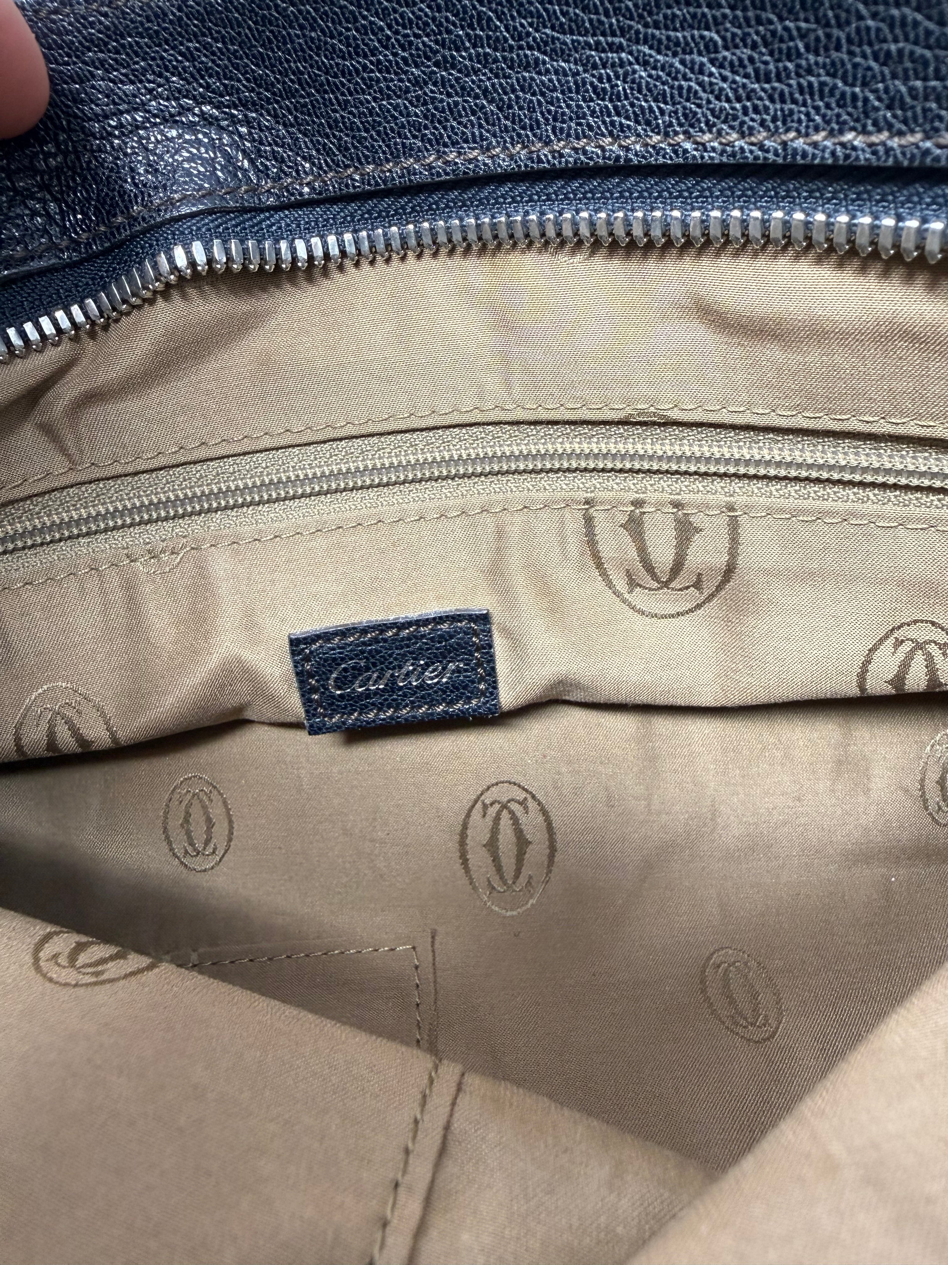 Cartier - Marcello de Cartier Leather Top Handle Bag, Black Leather (Vintage)