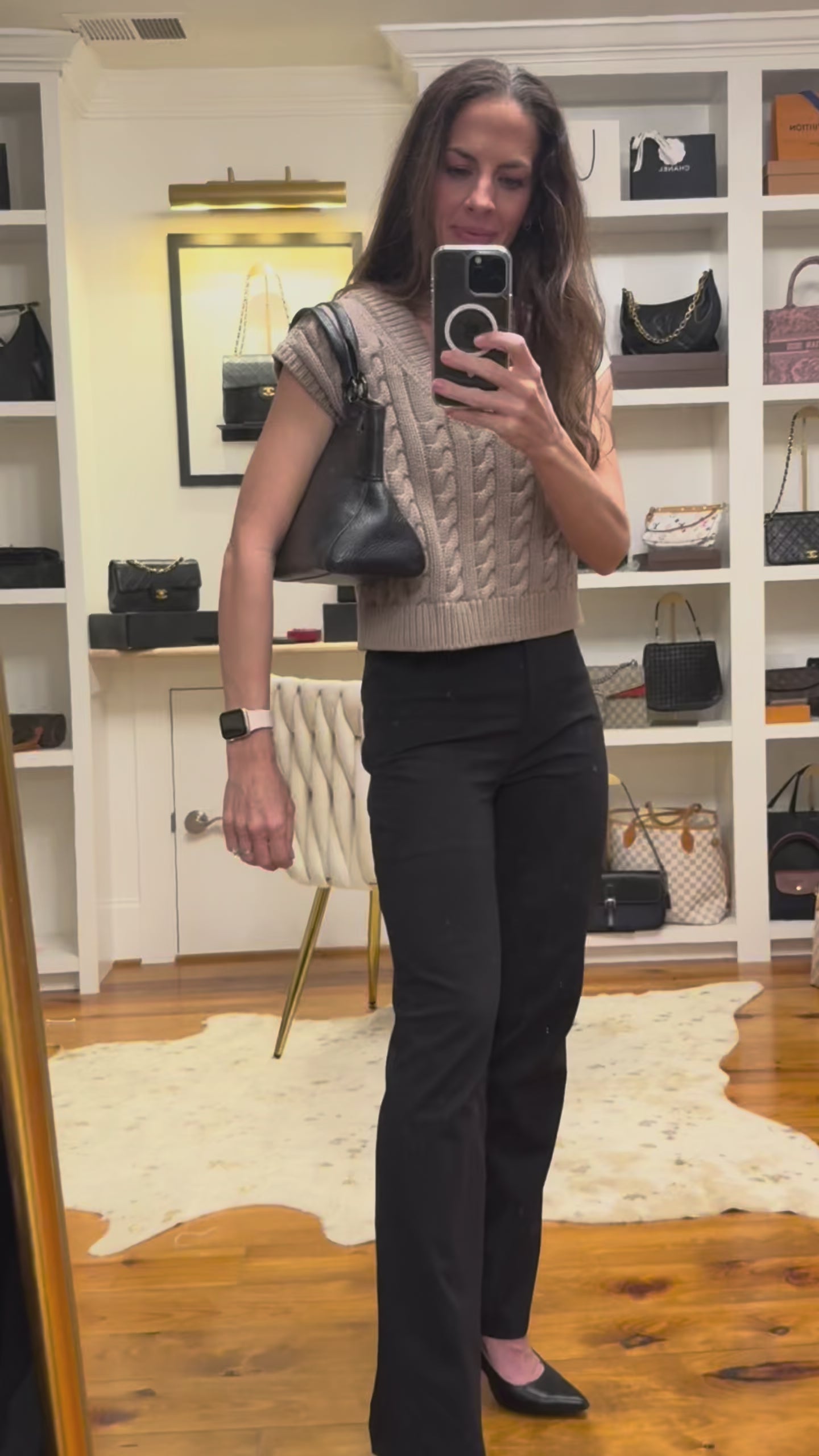 Cartier - Marcello de Cartier Leather Top Handle Bag, Black Leather (Vintage)